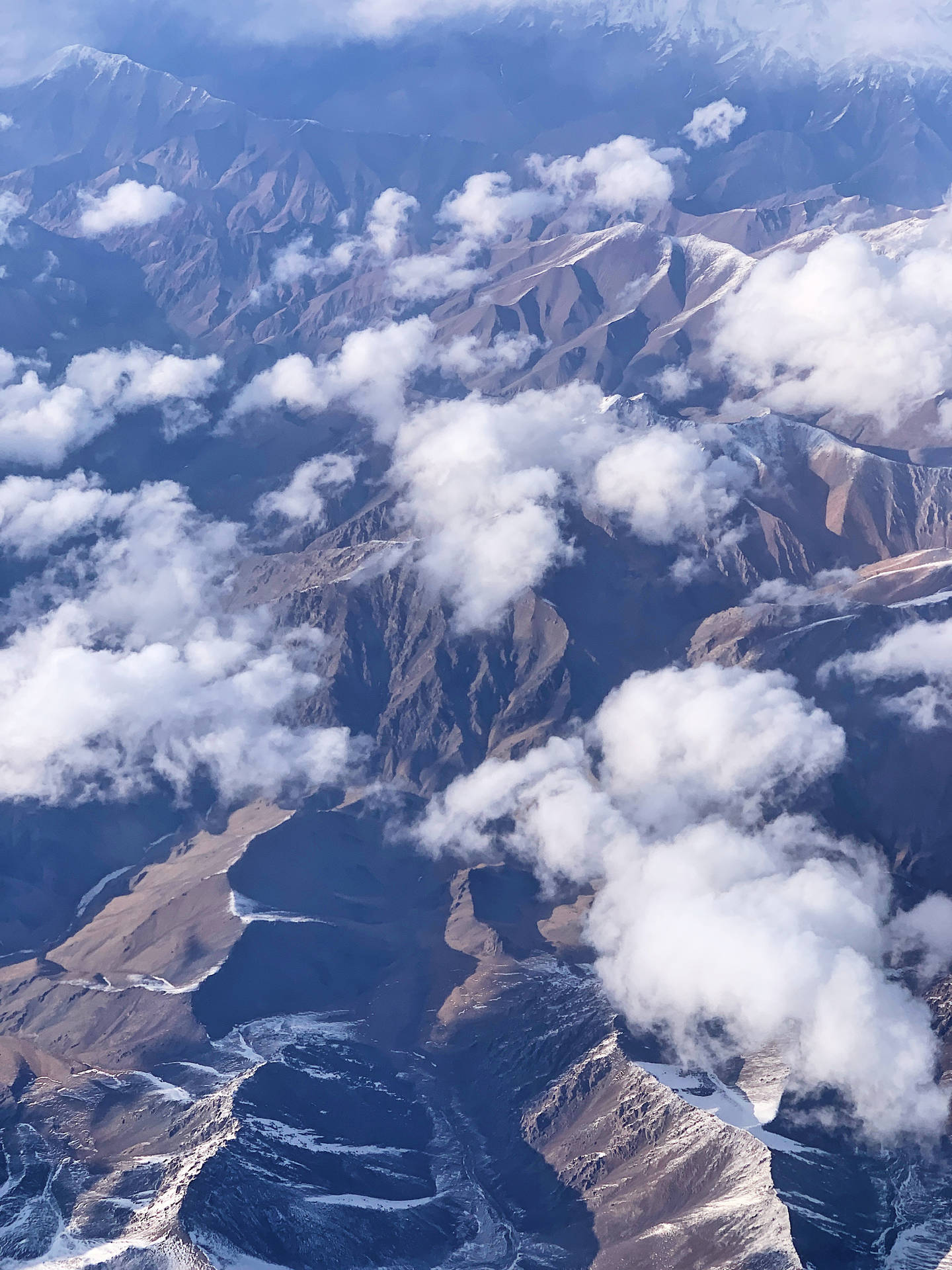 Aerial View Of Kazakhstan Mountain Background