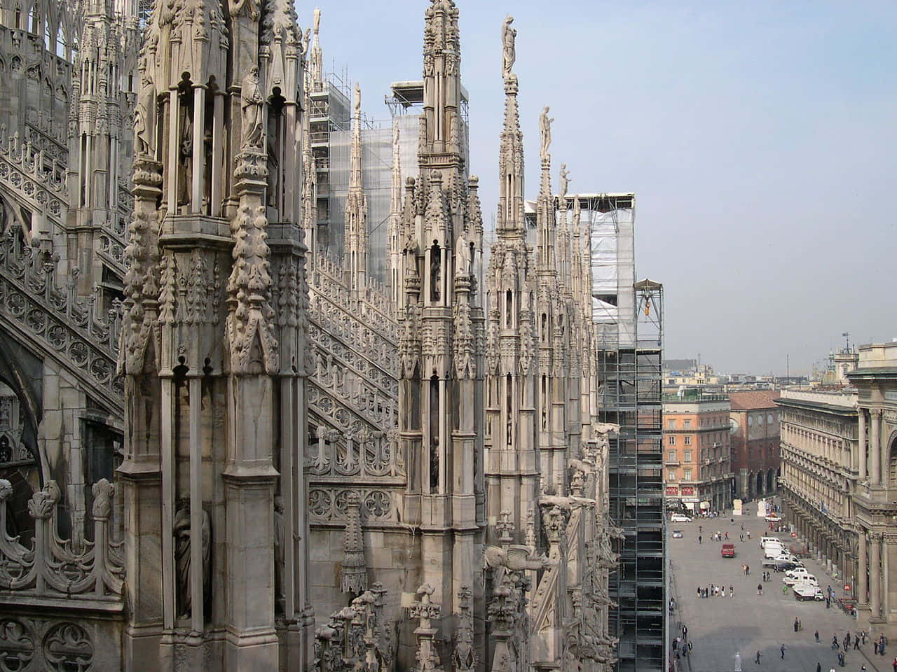 Aerial View Of Milan Cathedral