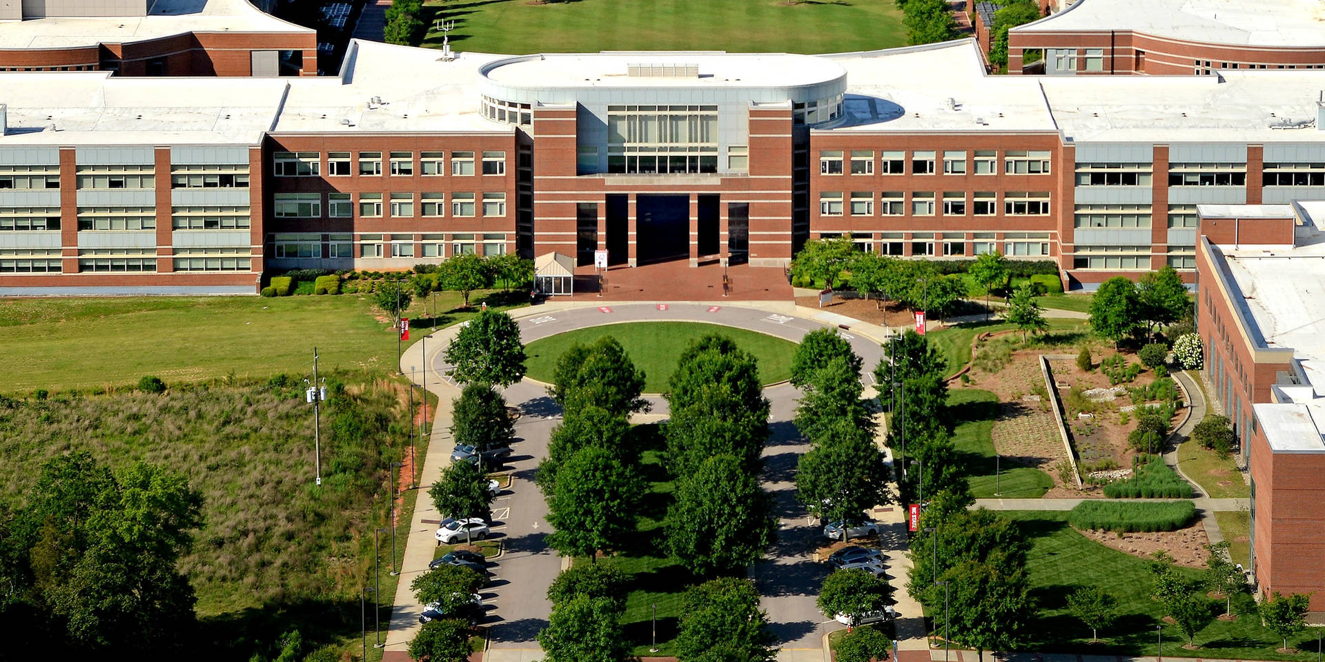 Aerial View Of North Carolina State University's Centennial Campus Background