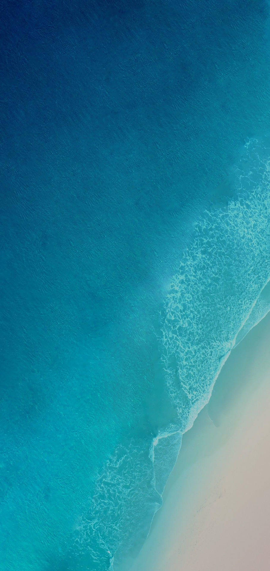 Aerial View Of Ocean Ios 12 Background