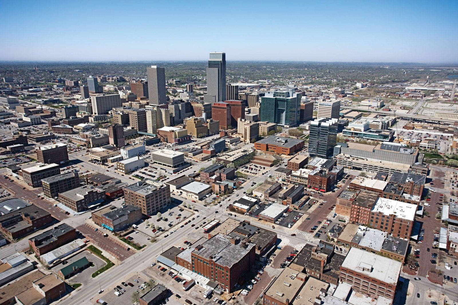 Aerial View Of Omaha Cityscape