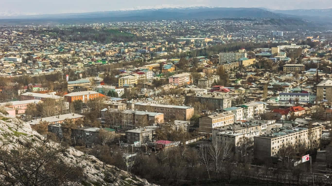 Aerial View Of Osh City Background