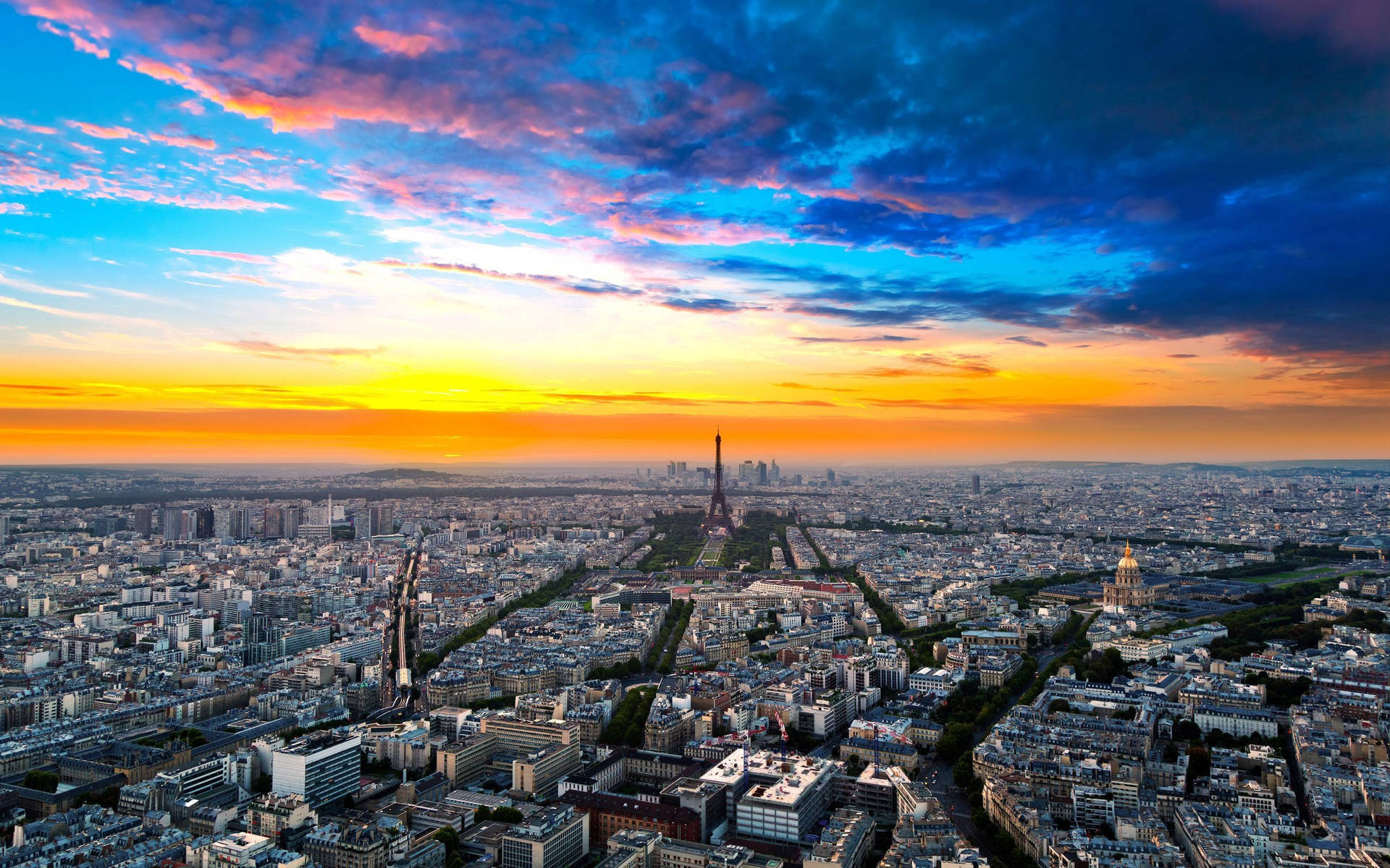 Aerial View Of Paris Background