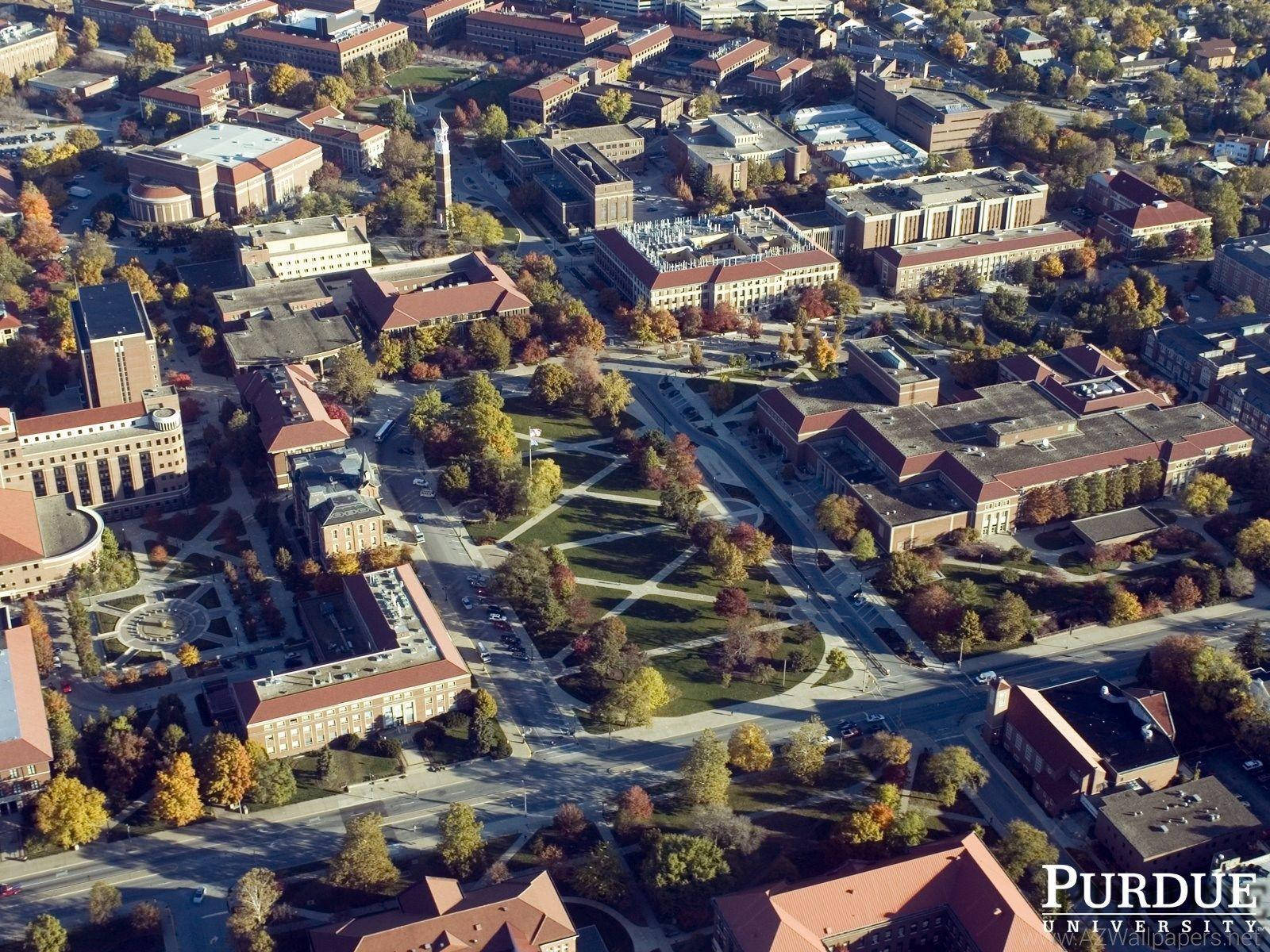 Aerial View Of Purdue University Background