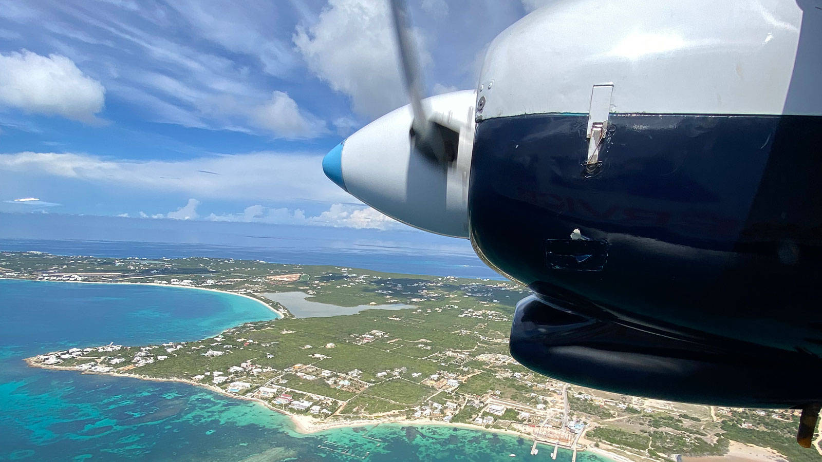 Aerial View Of Sint Maarten Territory Background