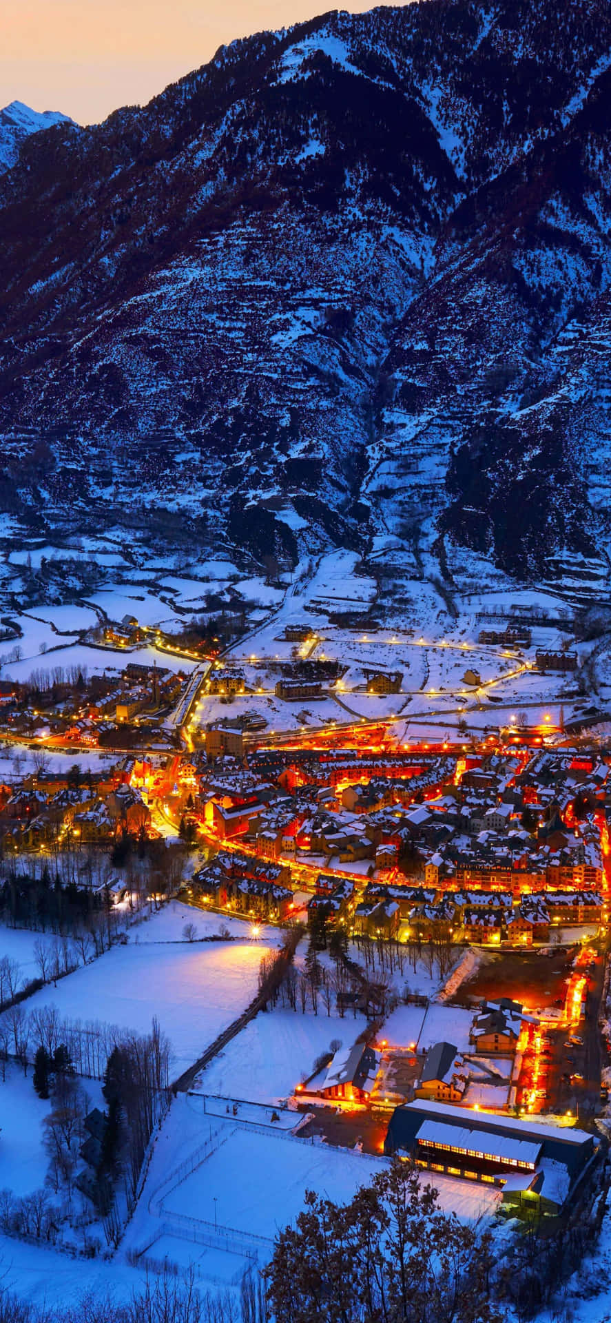 Aerial View Of Spain Village Benasque