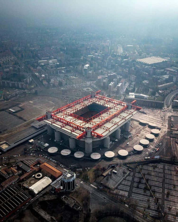 Aerial_ View_of_ Stadio_ Giuseppe_ Meazza_ Milan Background