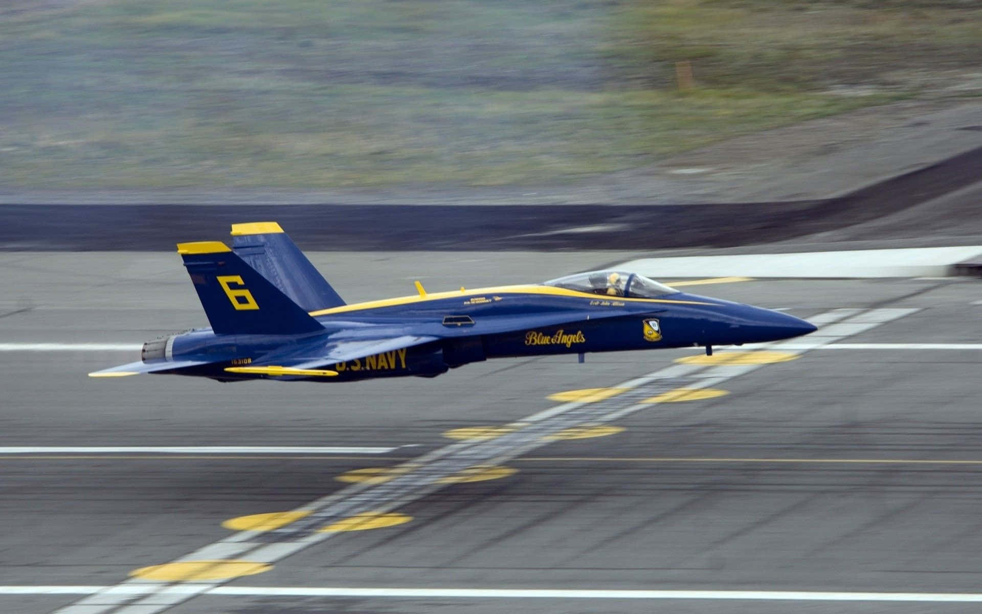 Aerial View Of The Blue Angels Jet Team In Formation Background