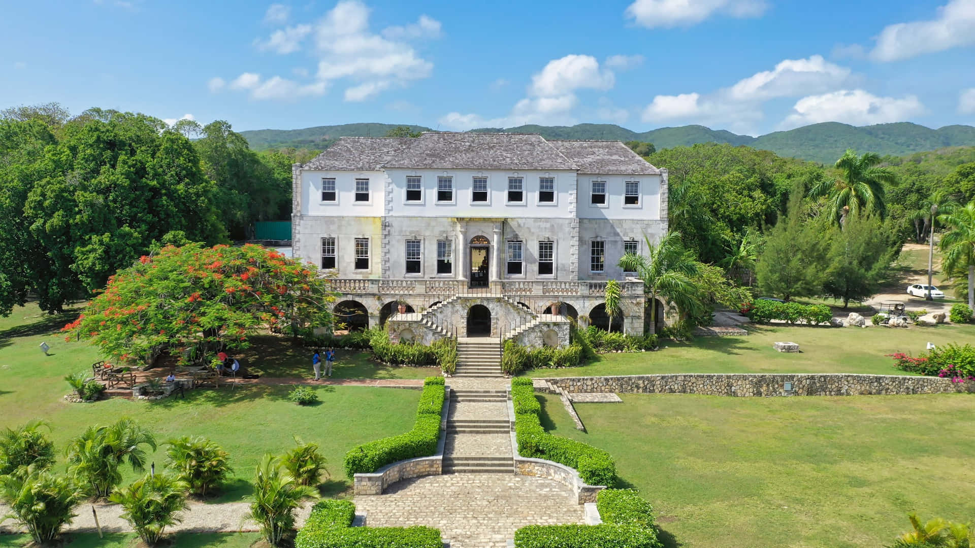Aerial View Of The Majestic Rose Hall Great House