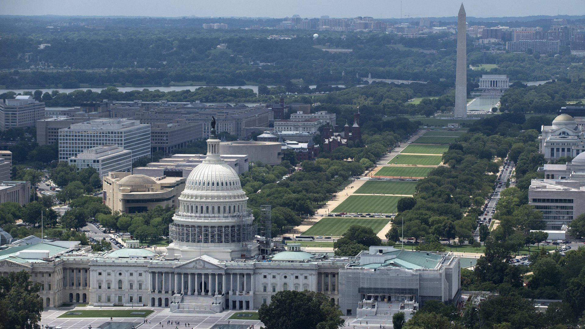 Aerial View Of The National Mall Background