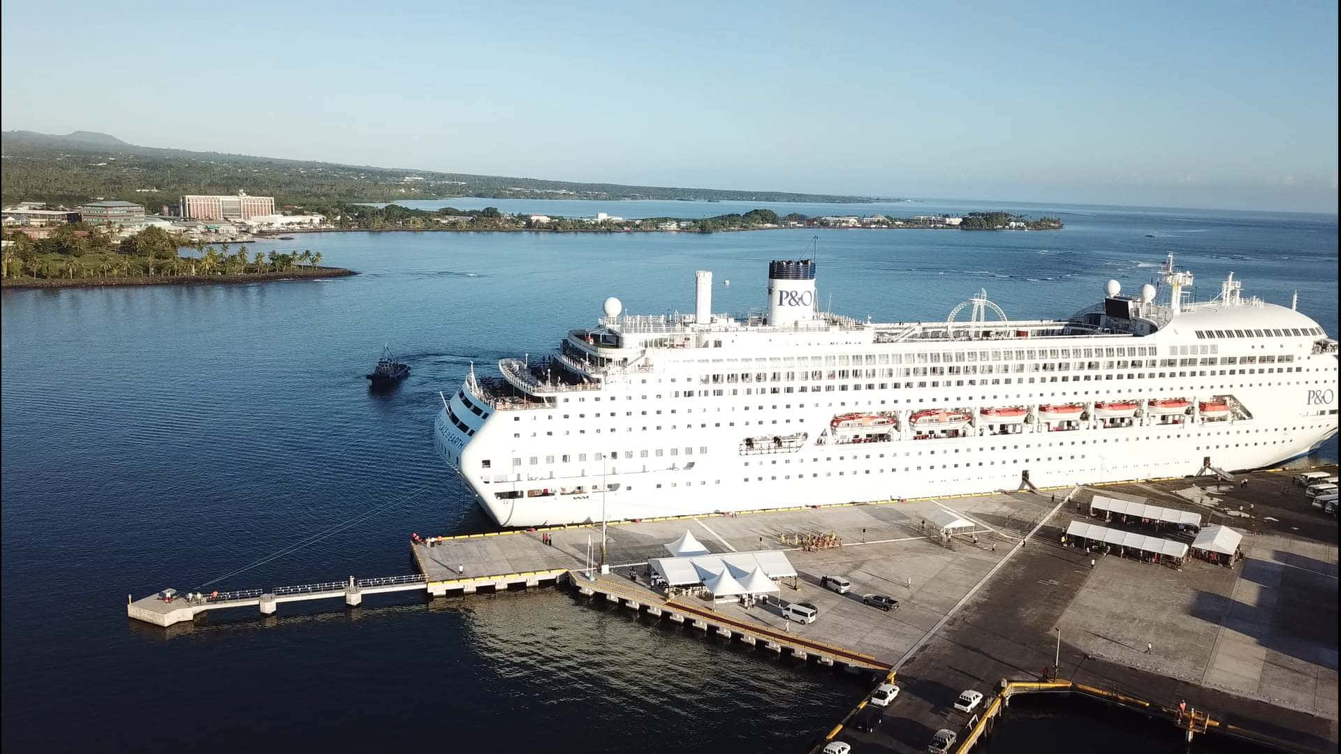 Aerial View Of The Ocean In Apia