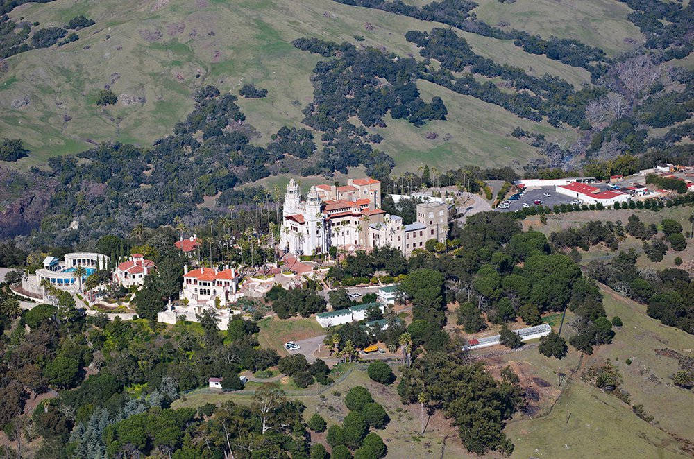 Aerial View Of The Top Of Hearst Castle