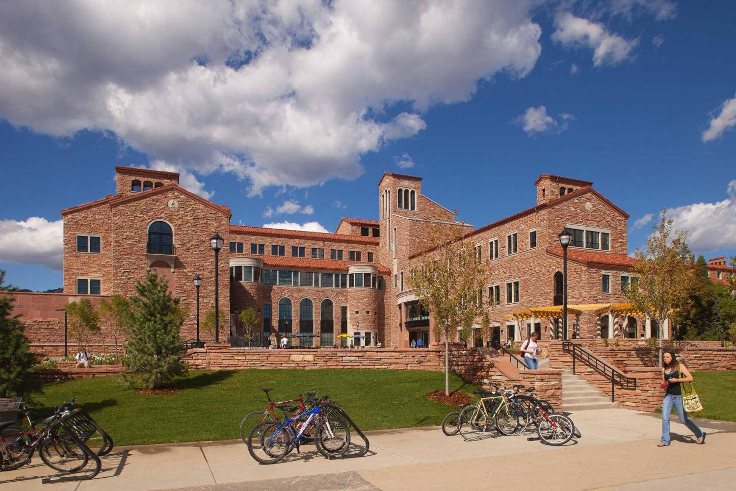 Aerial View Of The University Of Colorado Campus Background