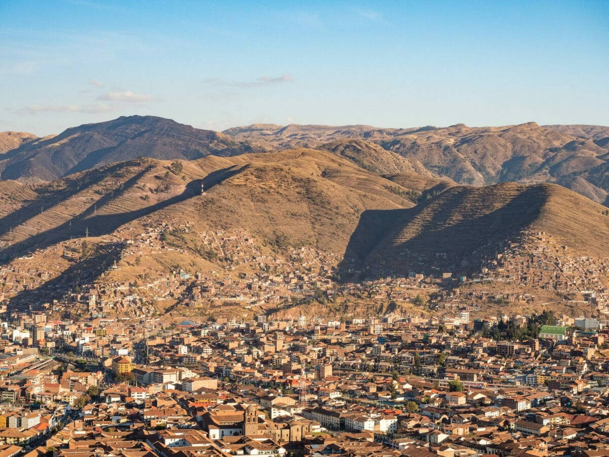 Aerial View Of Wanakawri Cusco Peru