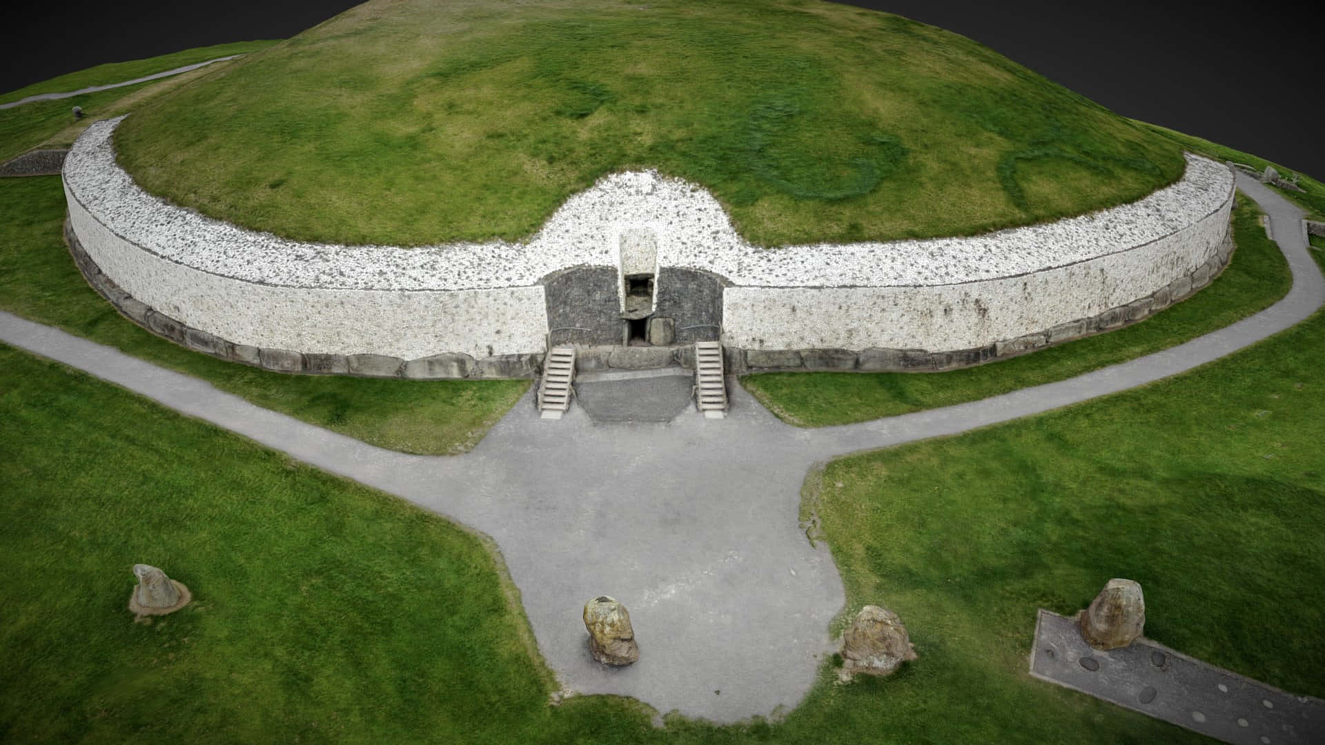 Aerial View World Heritage Newgrange Background