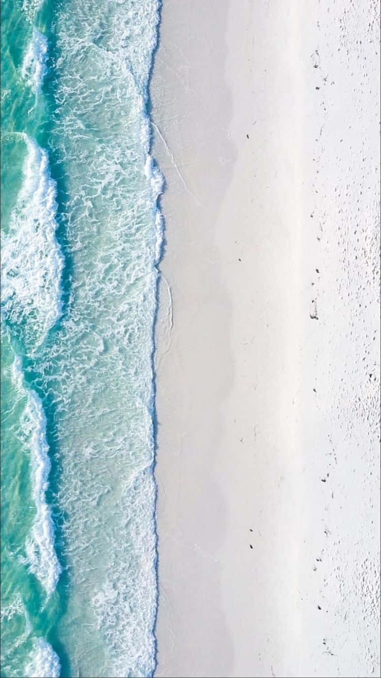 Aerial View4 K Ultra H D Beach Waves Background