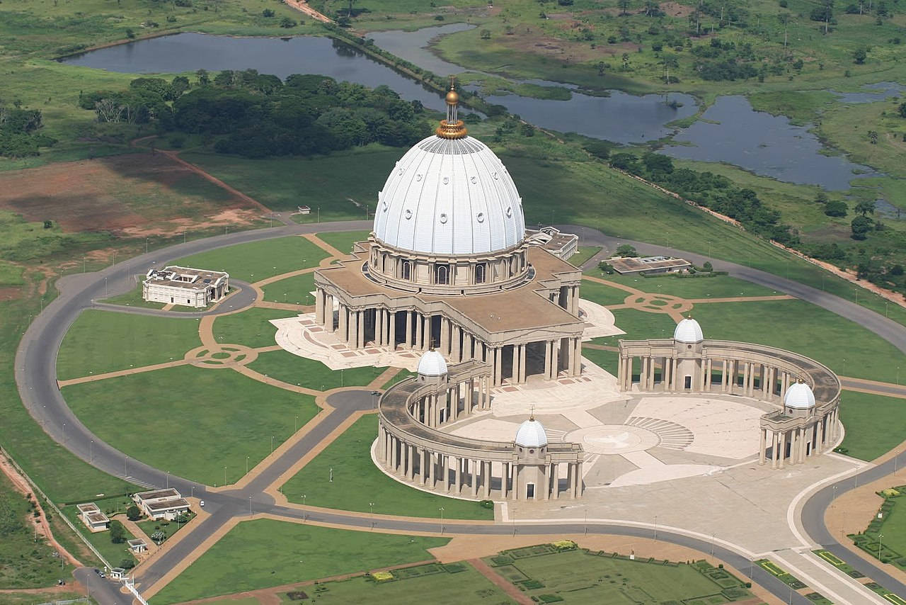 Aerial Yamoussoukro From Ivory Coast Background