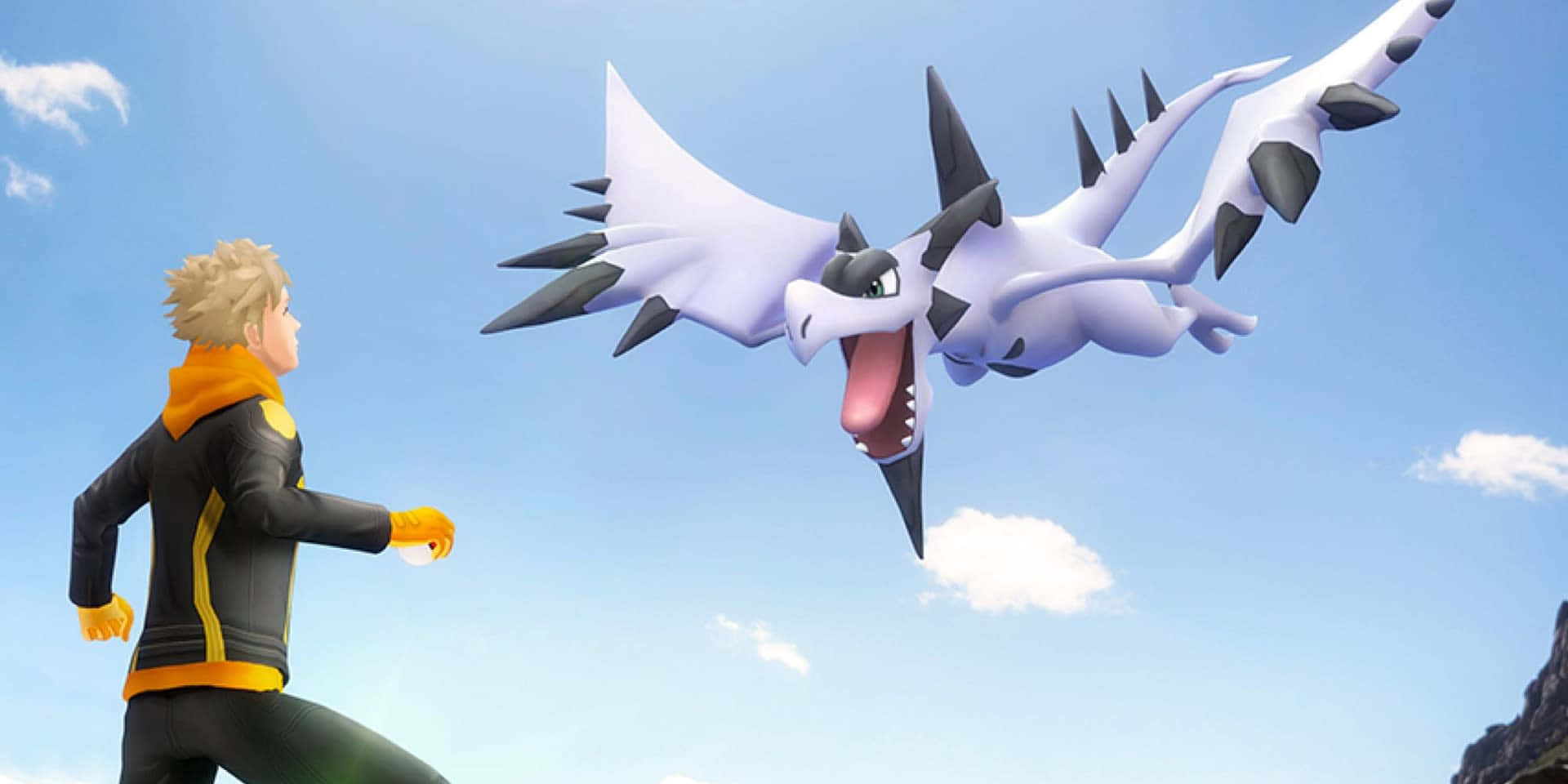 Aerodactyl Swooping Down Background