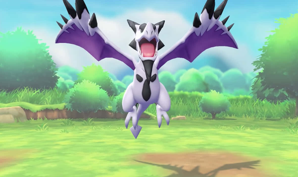 Aerodactyl Unleashes Its Power In Pokemon Go Background