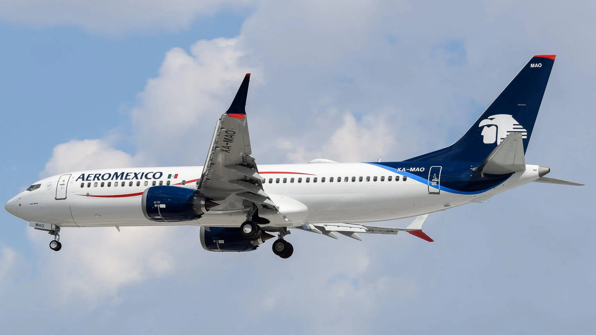 Aeromexico Boeing 737-800 Drone Shot Background