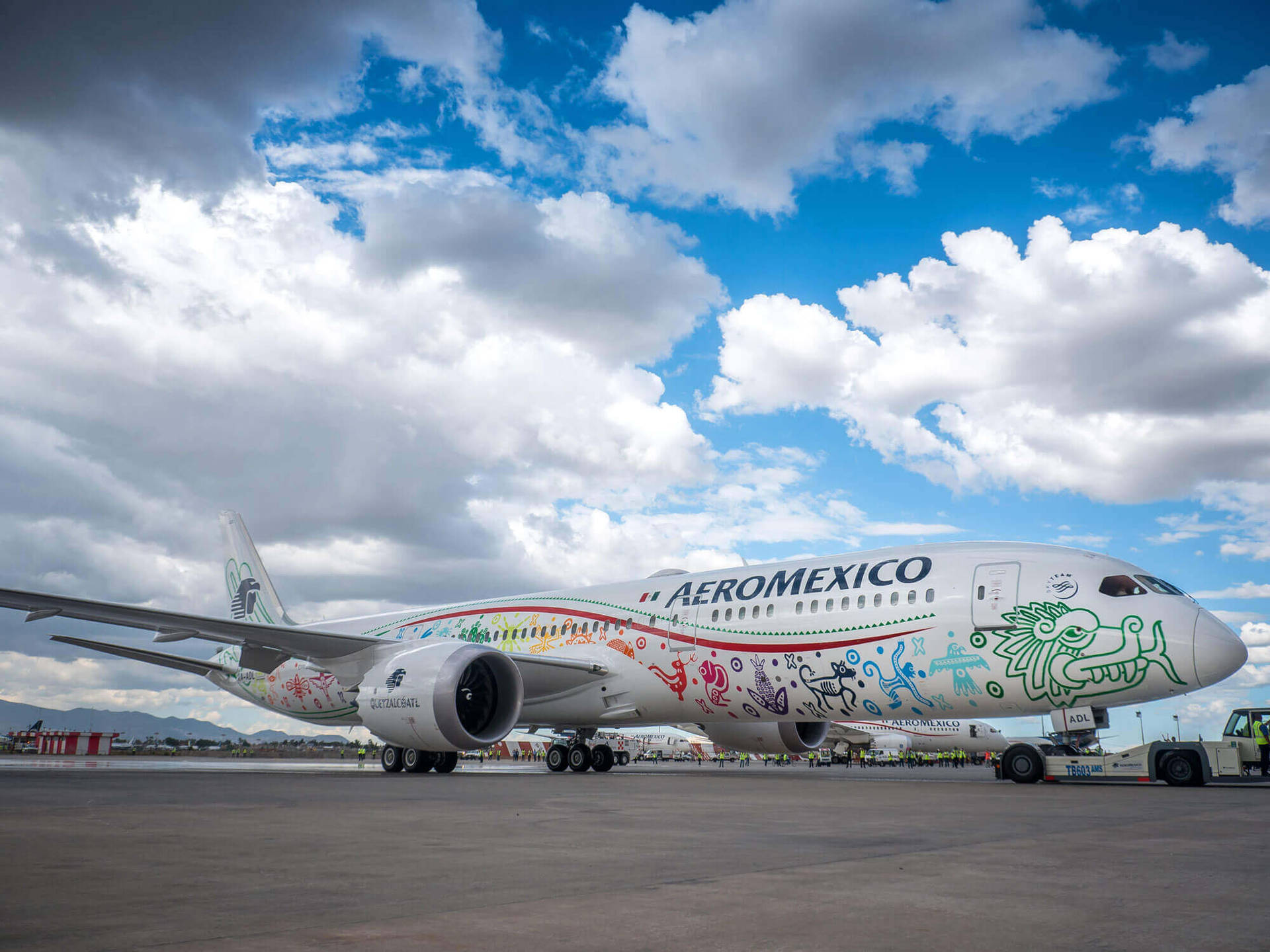 Aeromexico Boeing 787-9 Dreamliner Quetzalcoatl Livery Background