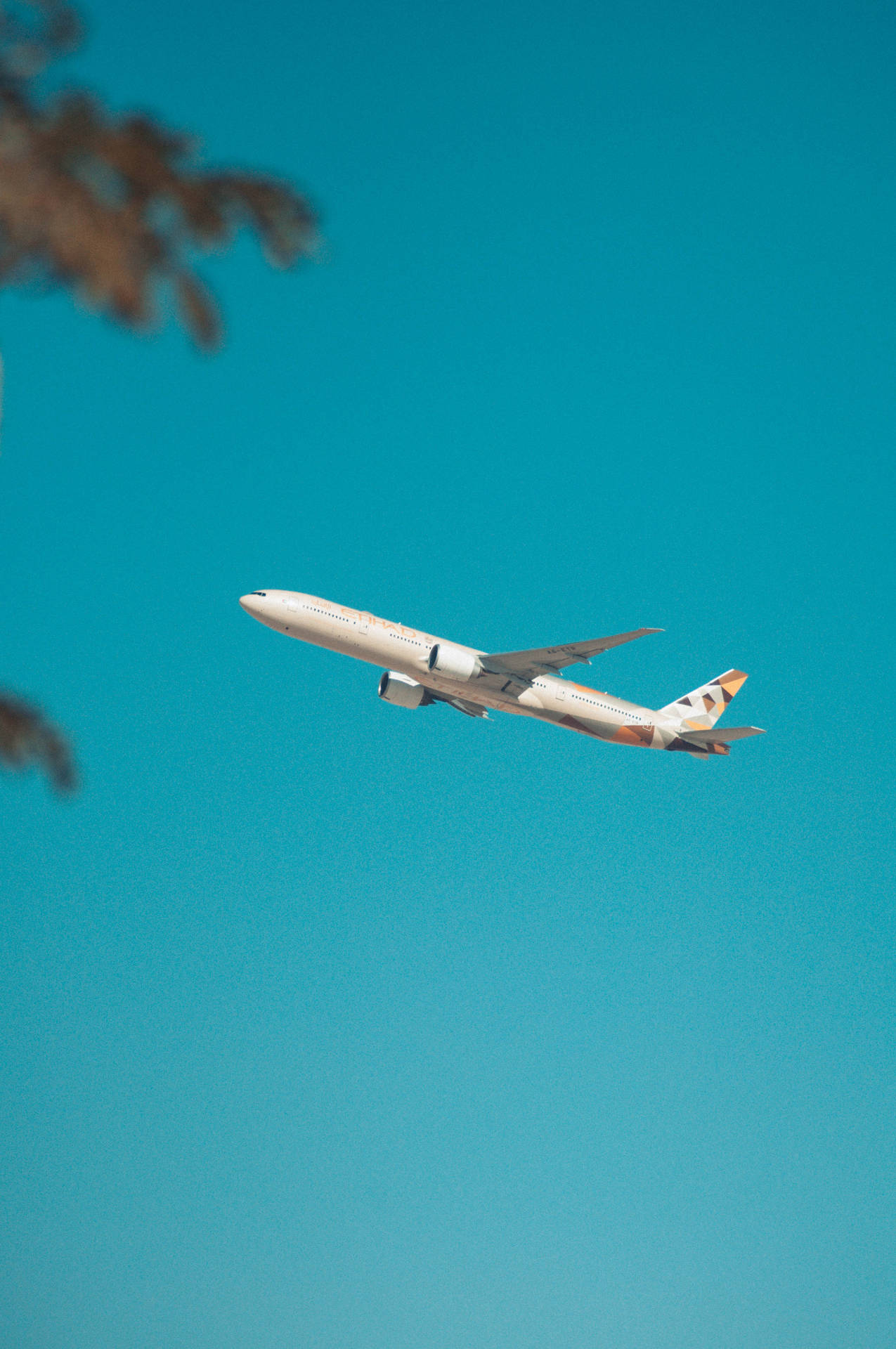 Aeroplane Clear Blue Sky Background