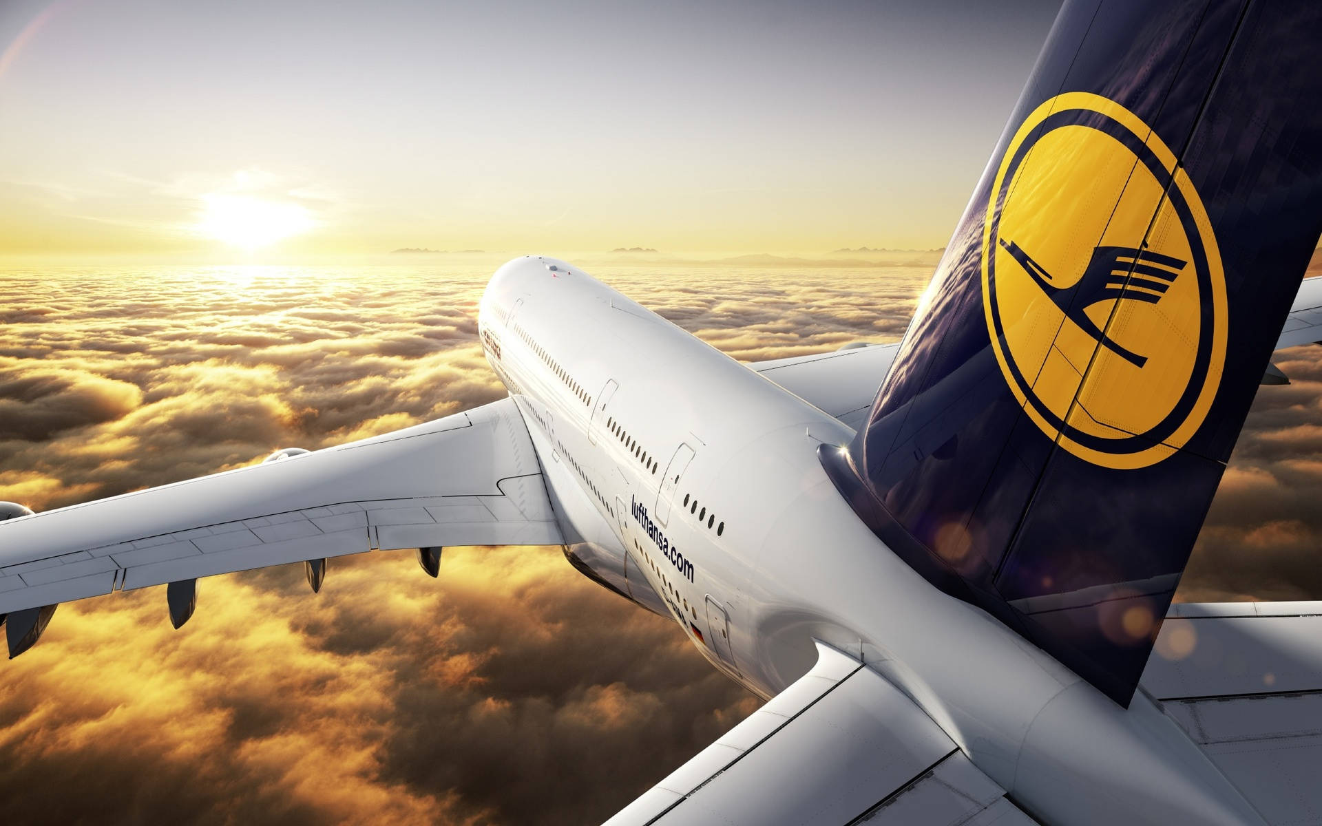 Aeroplane Lufthansa Airline Background