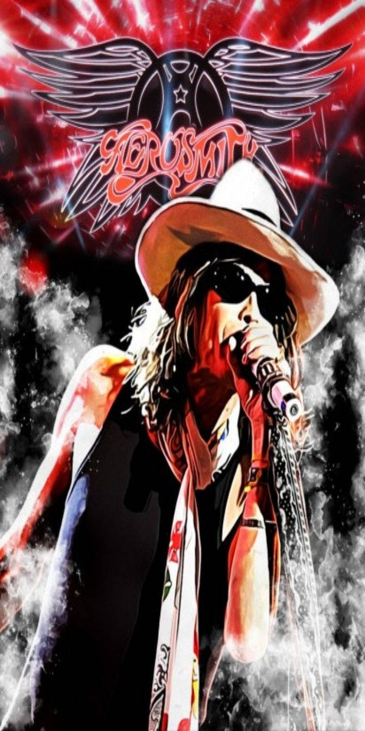 Aerosmith Rock Band Logo Steven Tyler Background