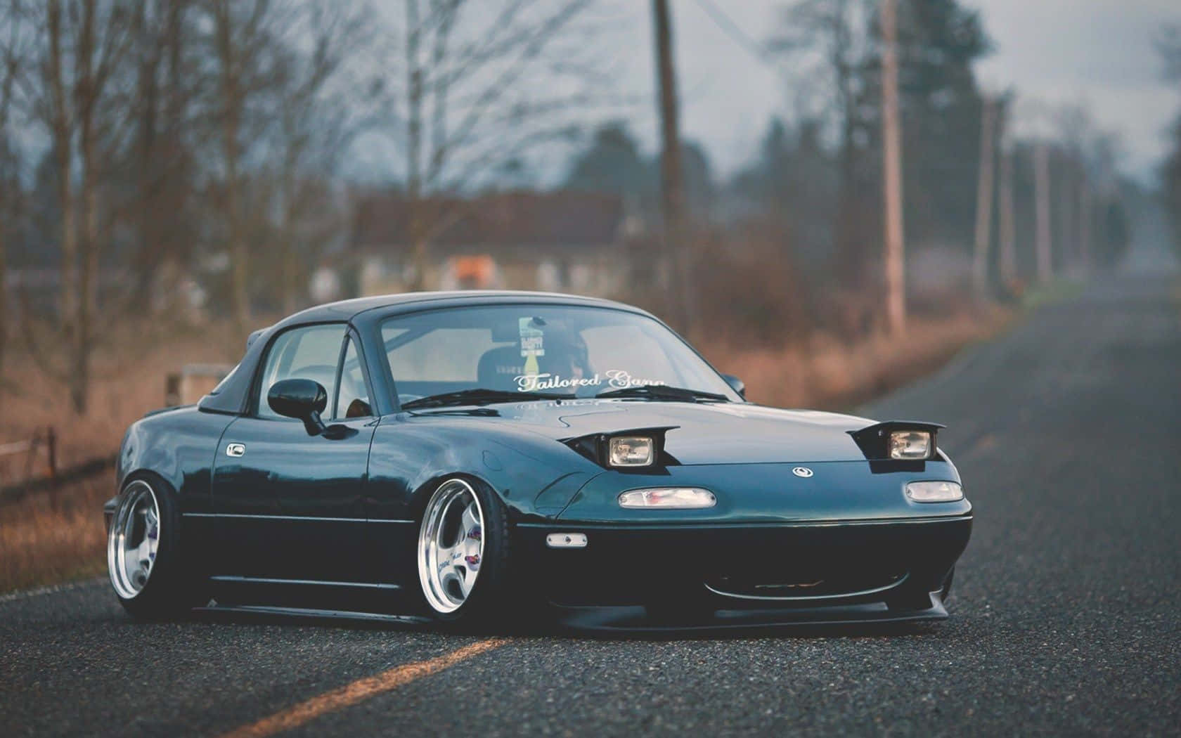 Aesthetic 2014 Mazda Mx 5 Miata Sports Car Background