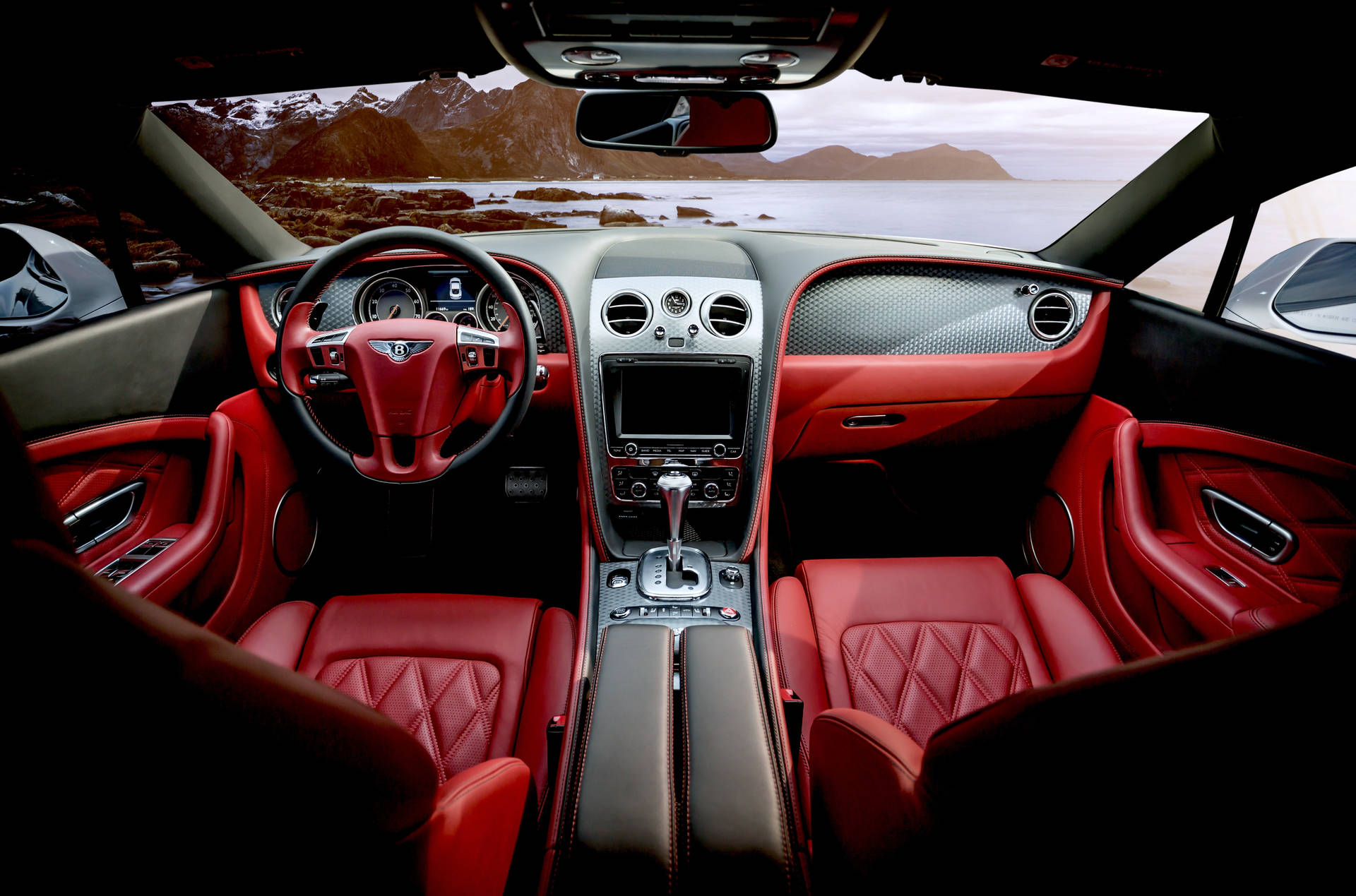 Aesthetic 4k Car With Red Interior