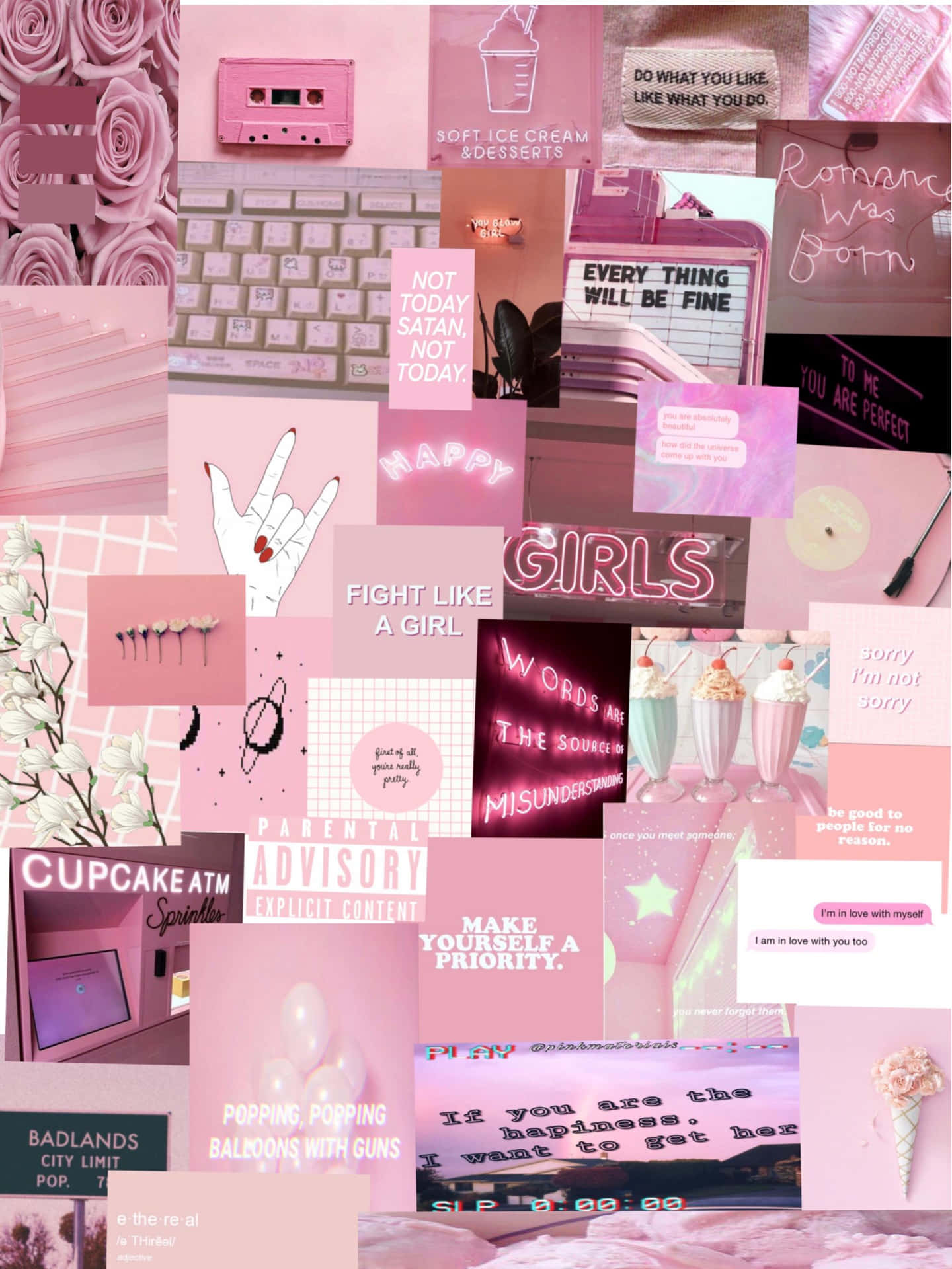 Aesthetic Aesthetic Of Pink And Pastels Background