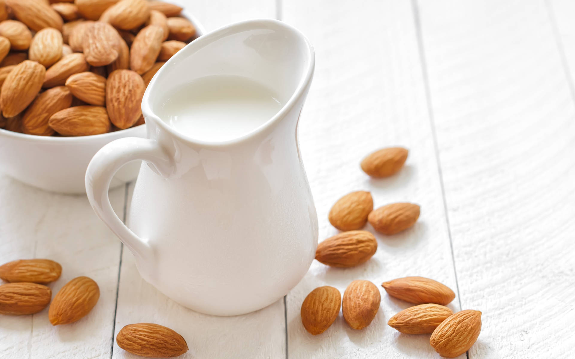 Aesthetic Almond Milk Background