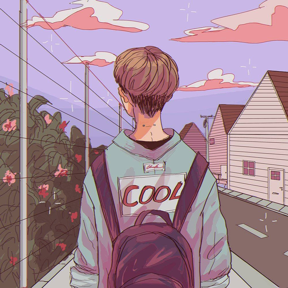 Aesthetic Anime Boy Cool Street Background