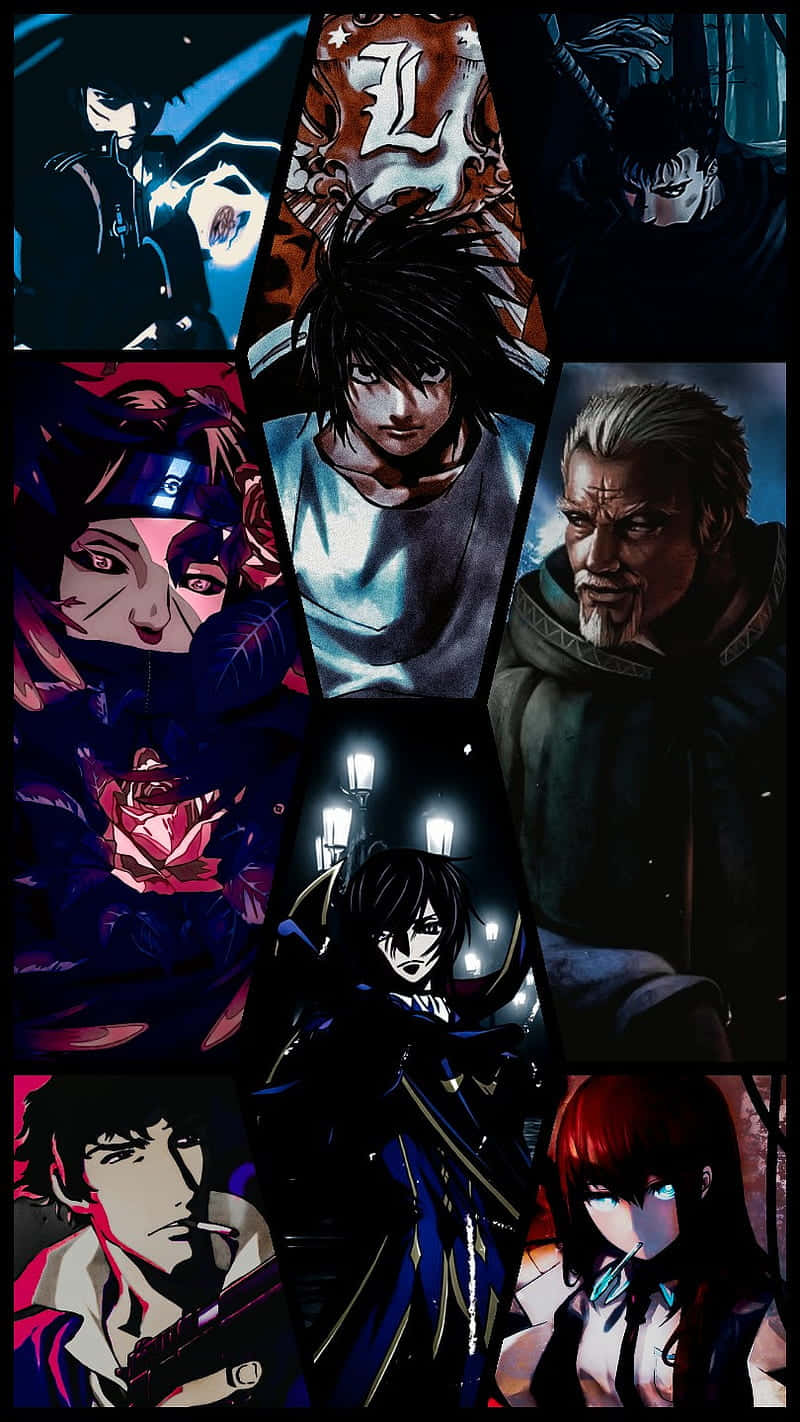 Aesthetic Anime Collage, A Mosaic Of Art And Memories Background