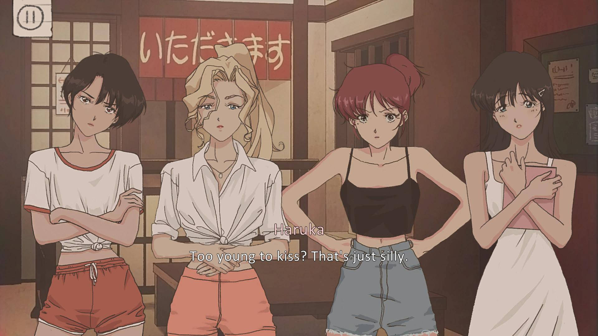 Aesthetic Anime Desktop Pantsu Hunter Four Girls Background