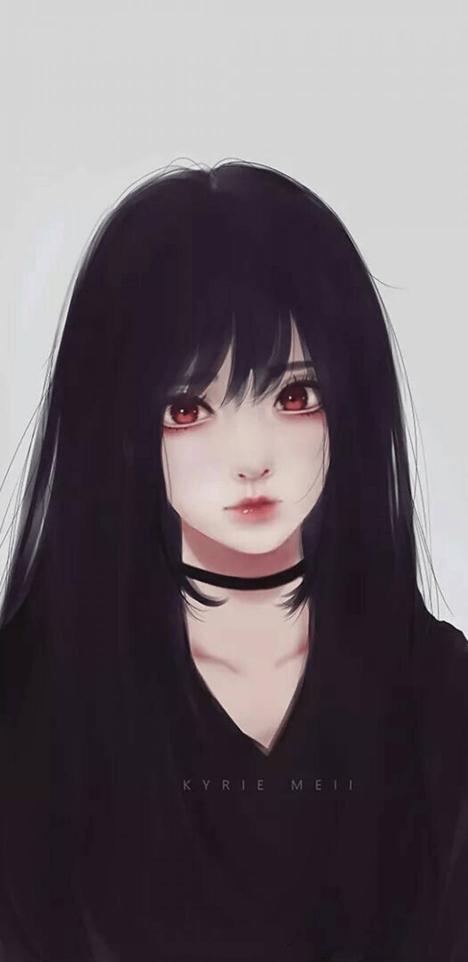 Aesthetic Anime Girl Fringe Hairstyle Background