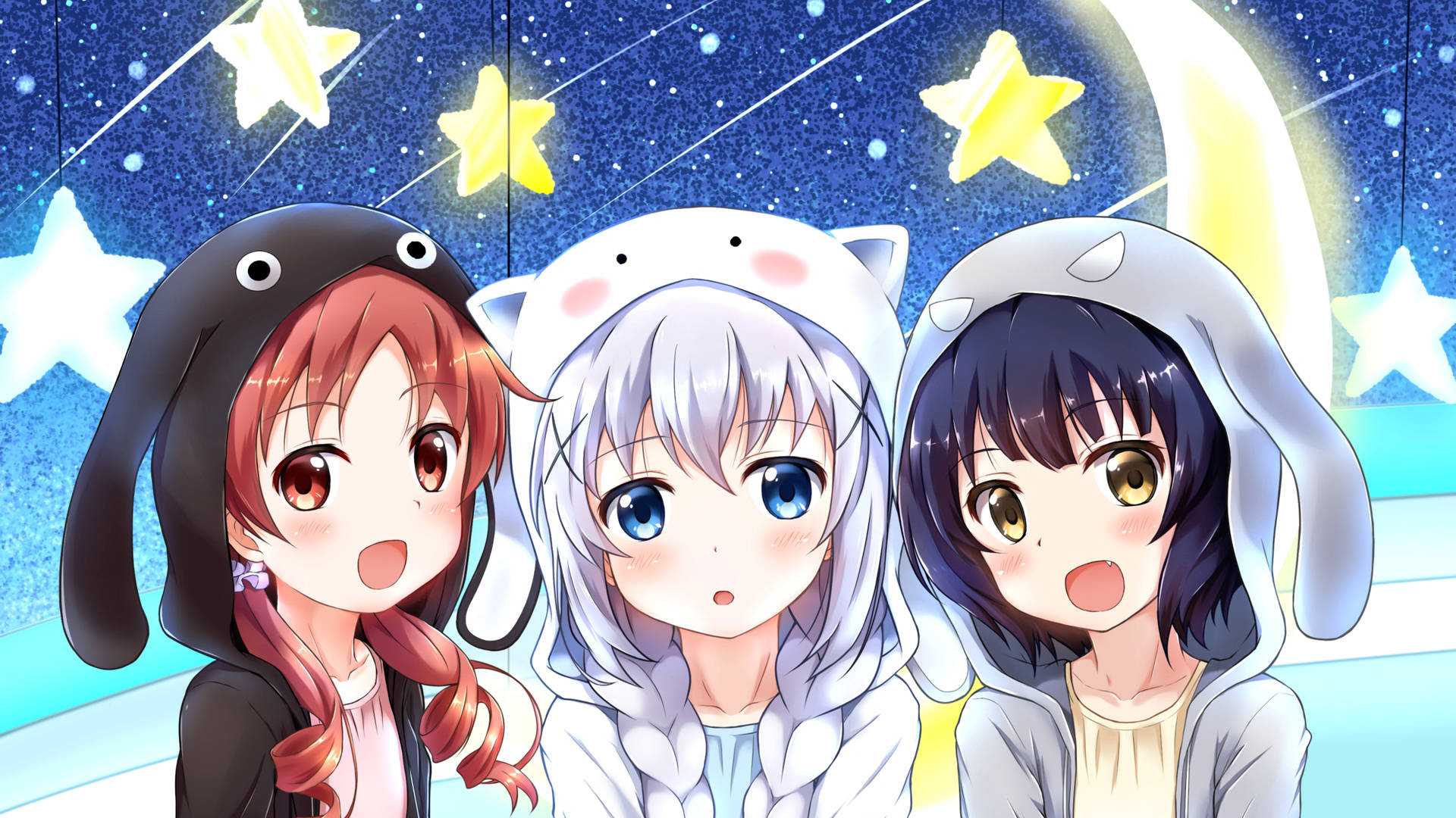 Aesthetic Anime Pfp Of Three Girls