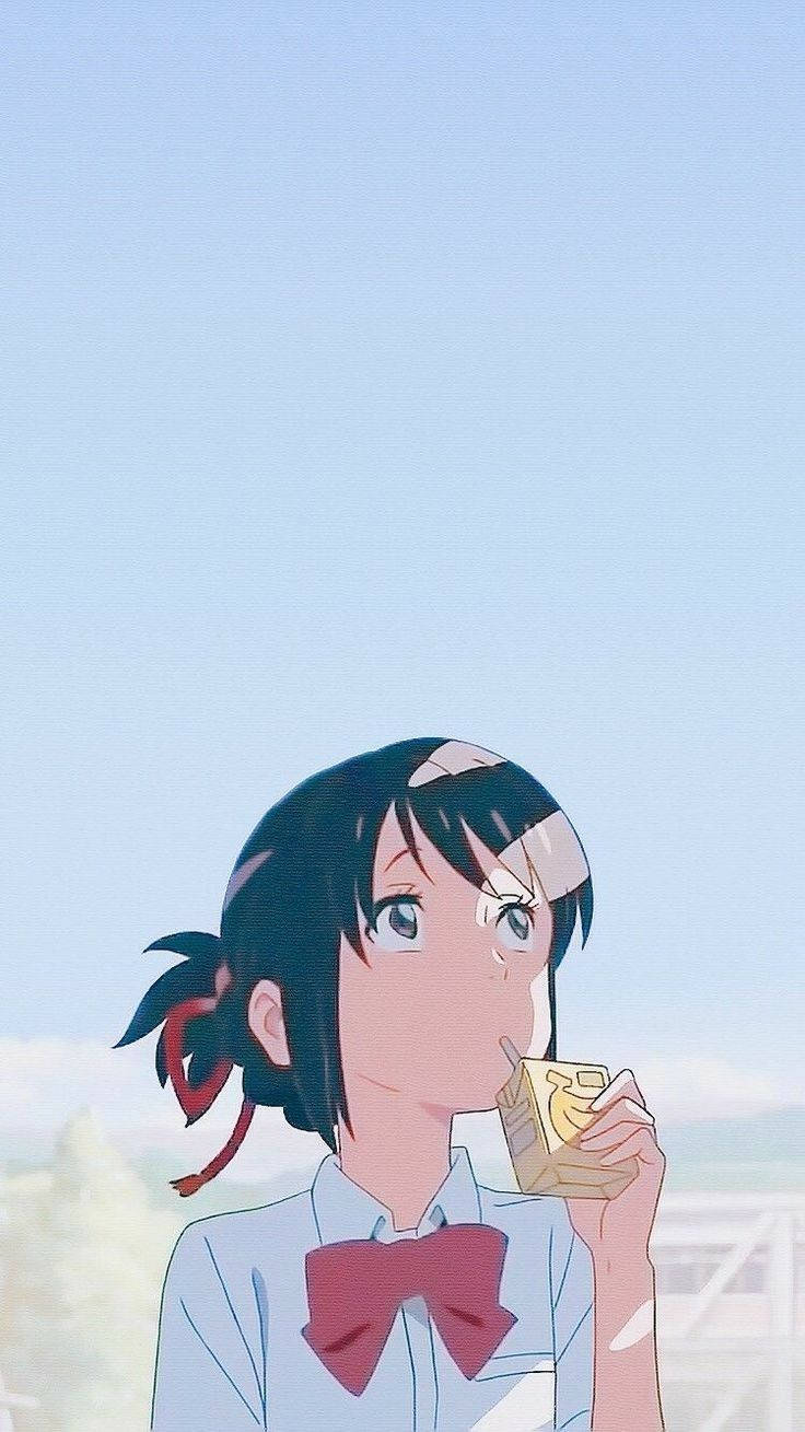 Aesthetic Anime Yogurt Girl Background