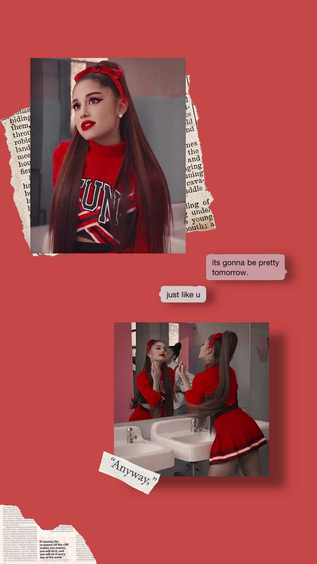 Aesthetic Ariana Grande: A Vision Of Beauty And Style Background