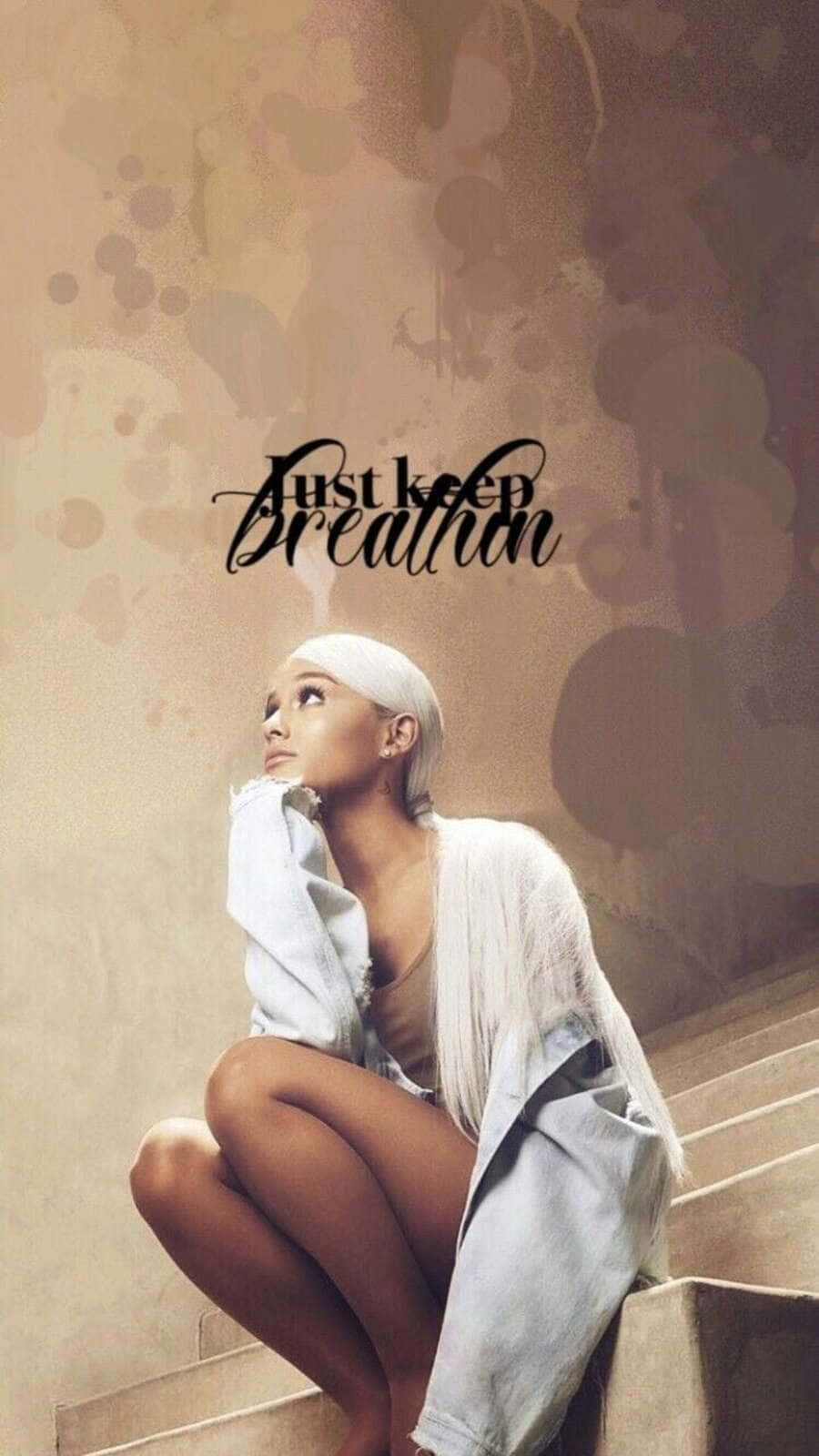 Aesthetic Ariana Grande In Vintage Scenery Background