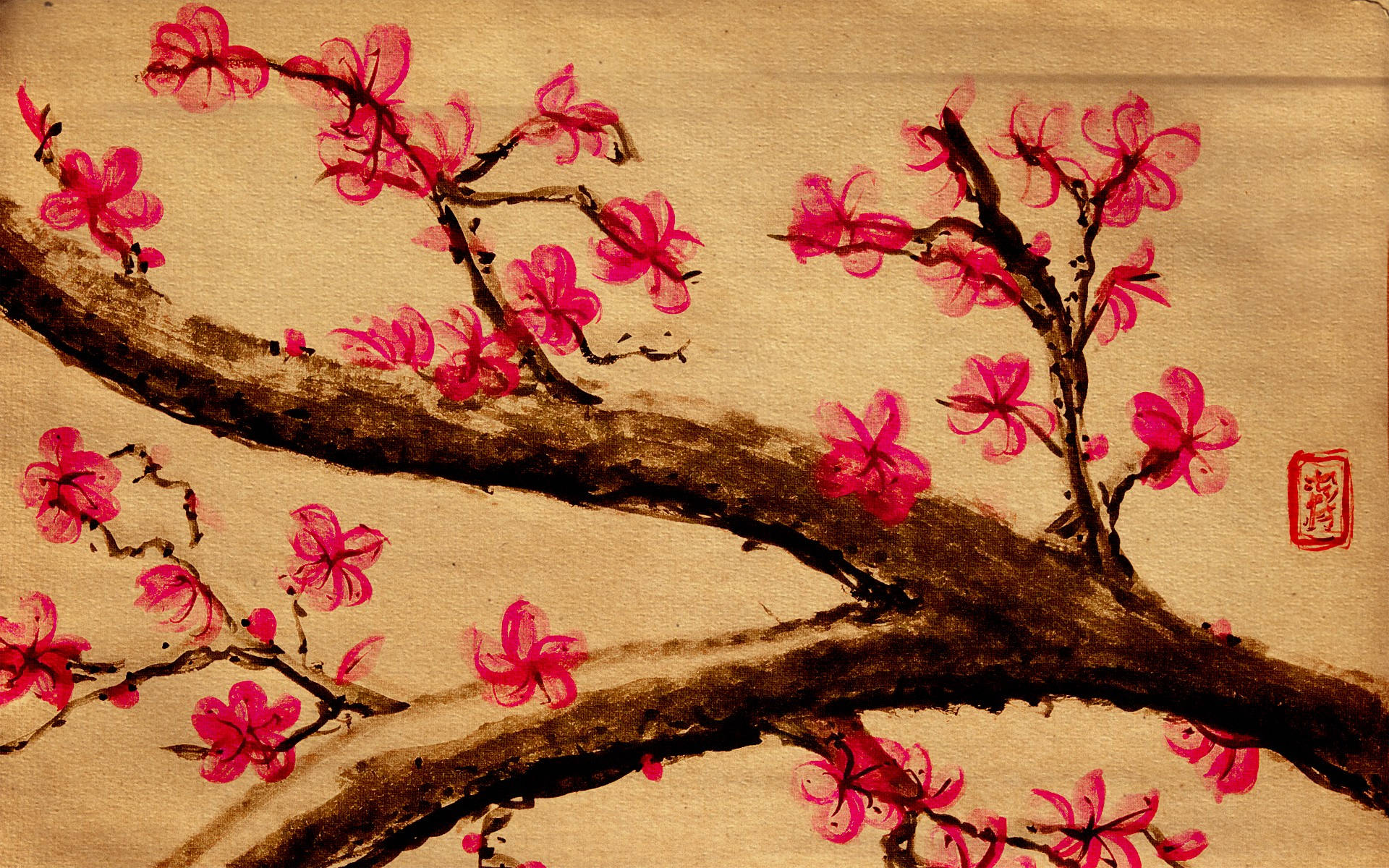 Aesthetic Art Cherry Blossom Branch