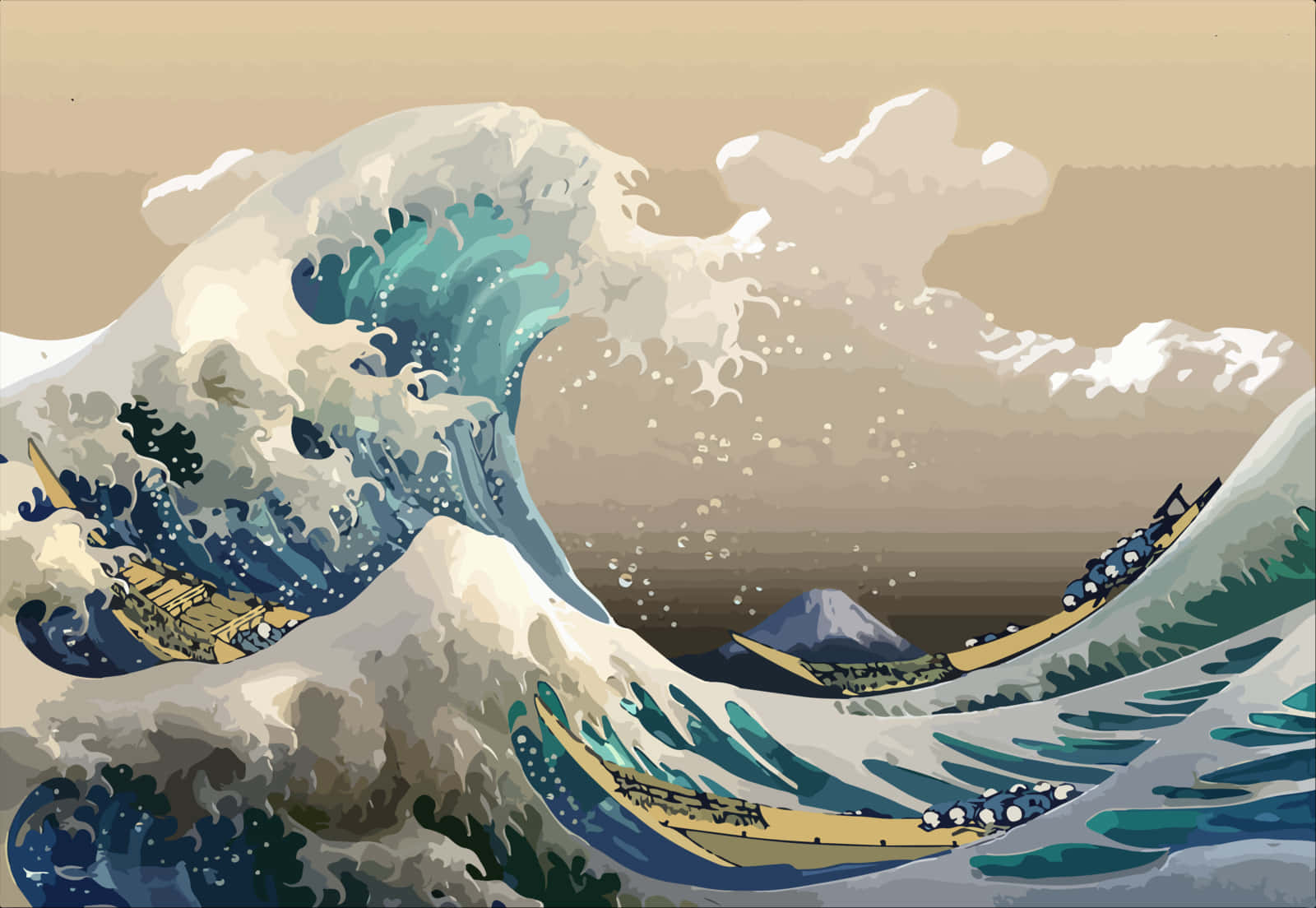 Aesthetic Art Of The Great Wave