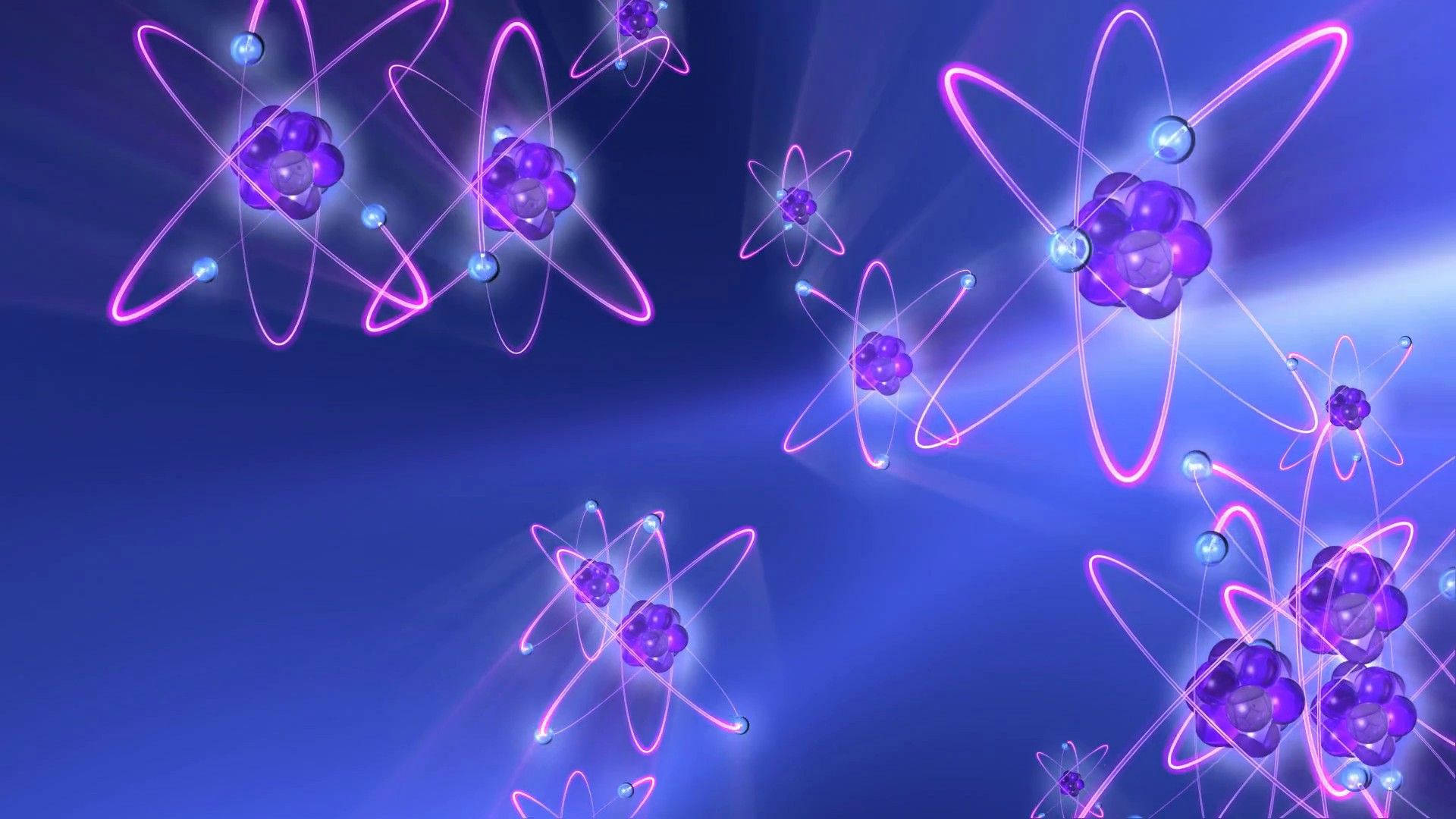 Aesthetic Atomic Structure Of Science Background