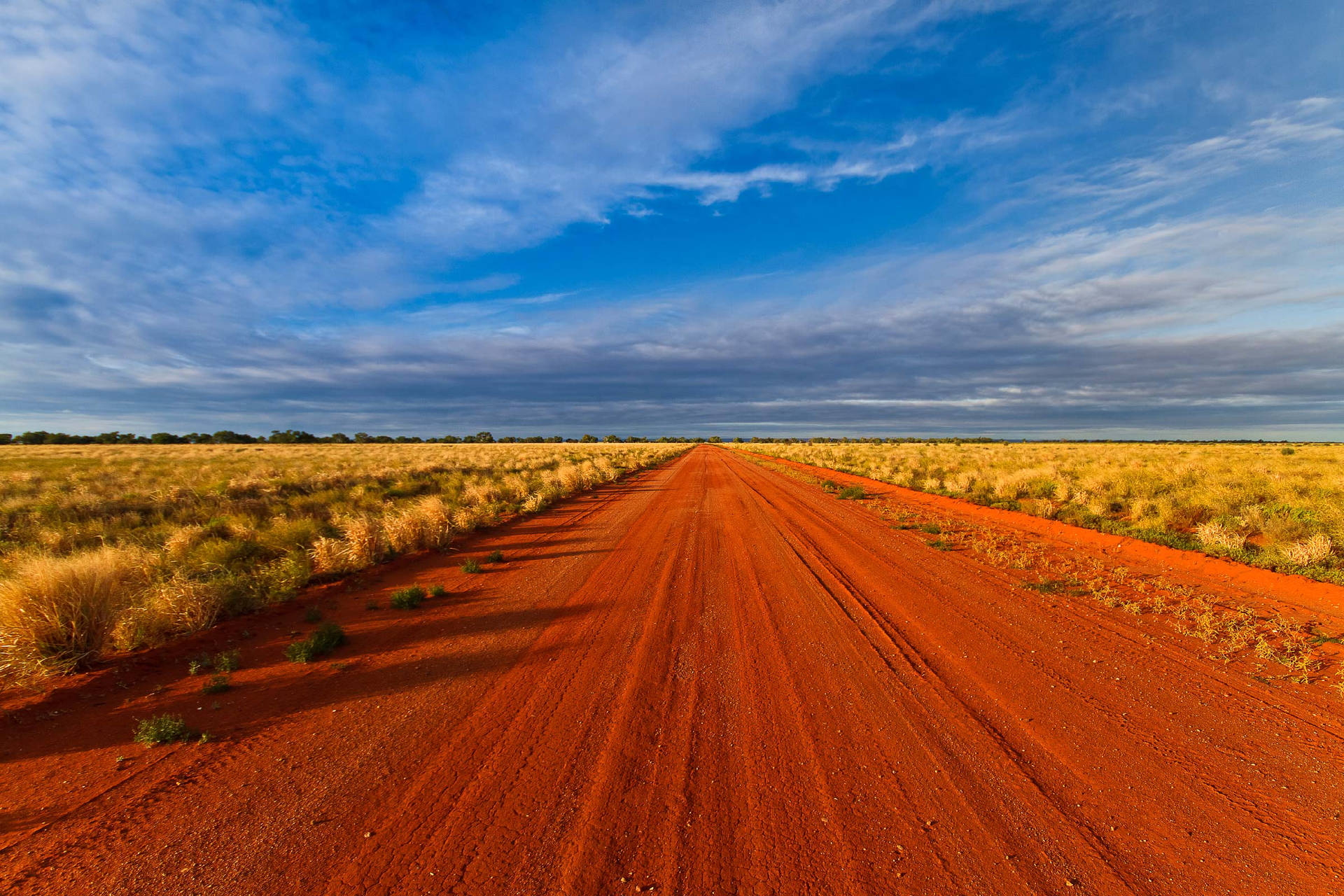 Aesthetic Australian Outback Road Background