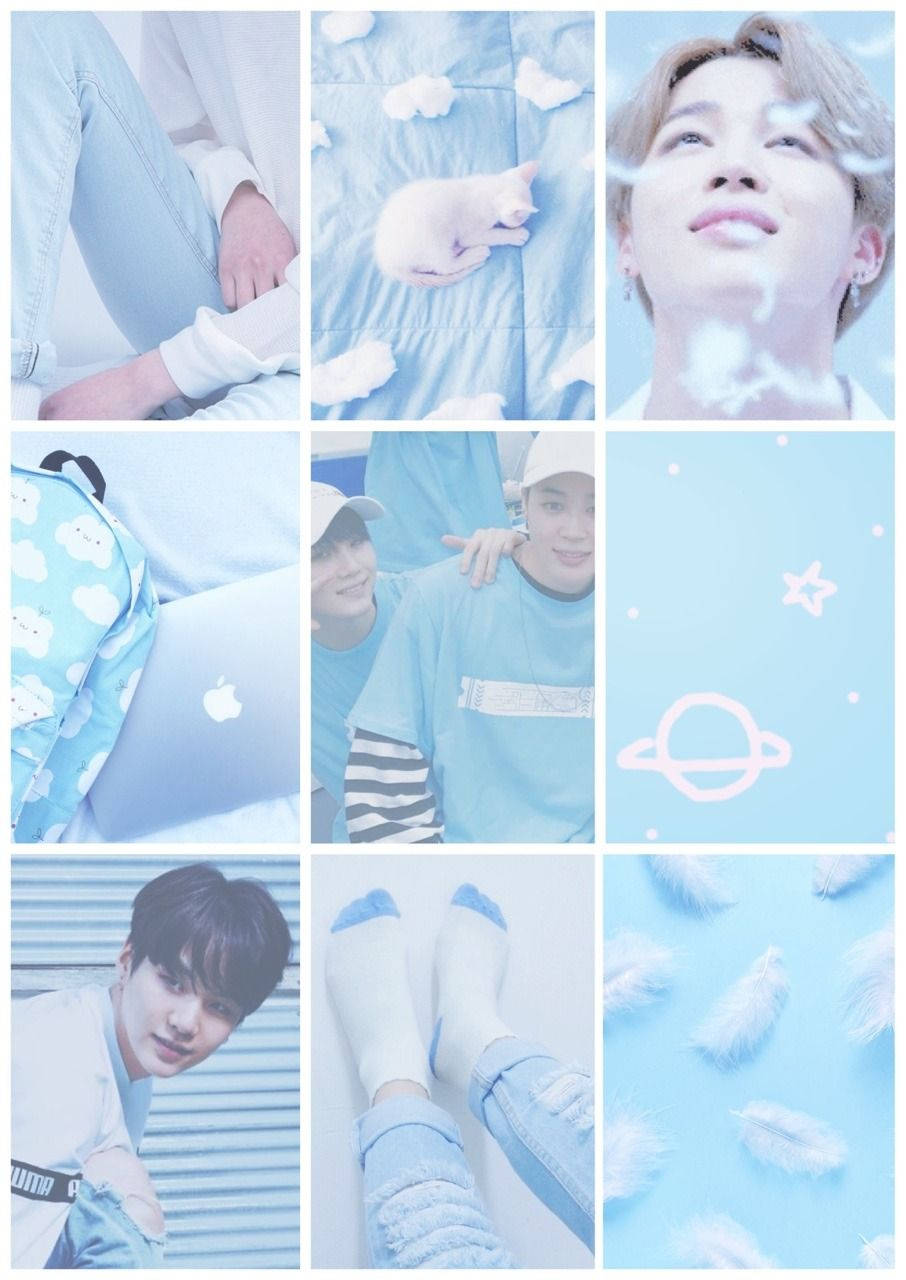 Aesthetic Baby Blue Bts Background