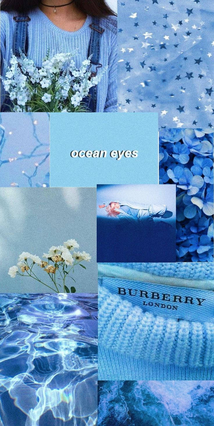 Aesthetic Baby Blue Collage