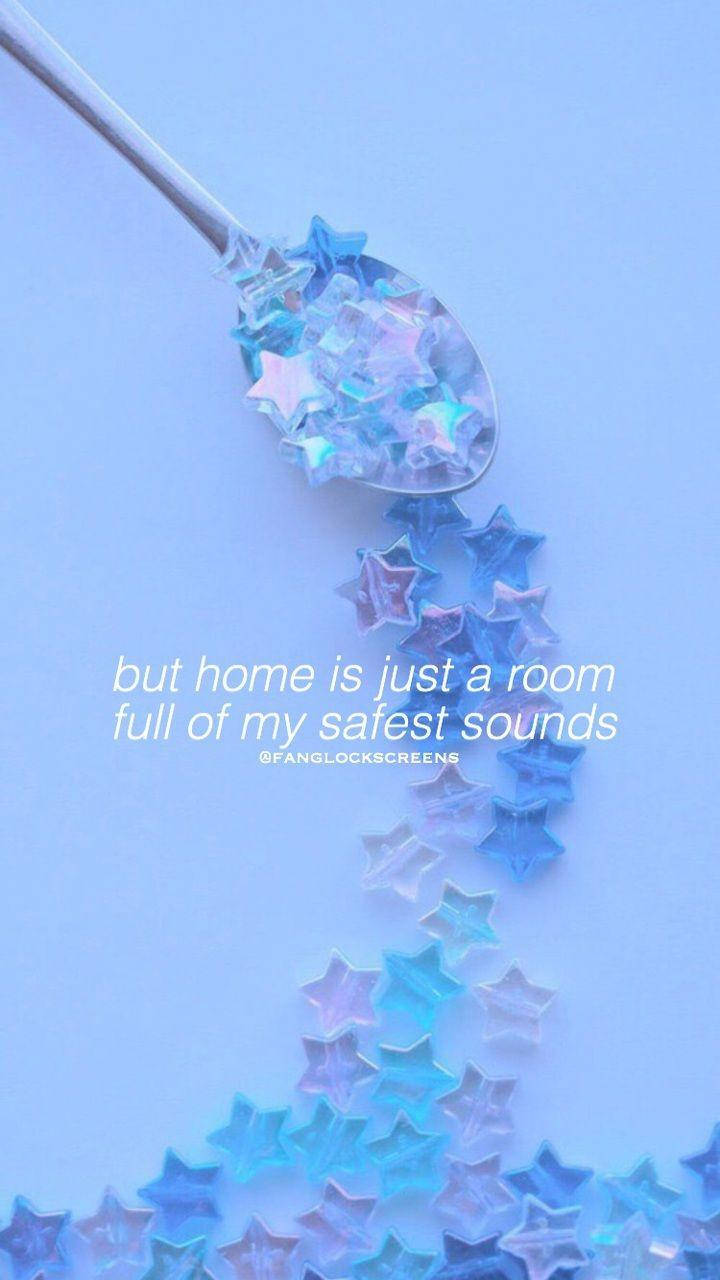Aesthetic Baby Blue Confetti Background