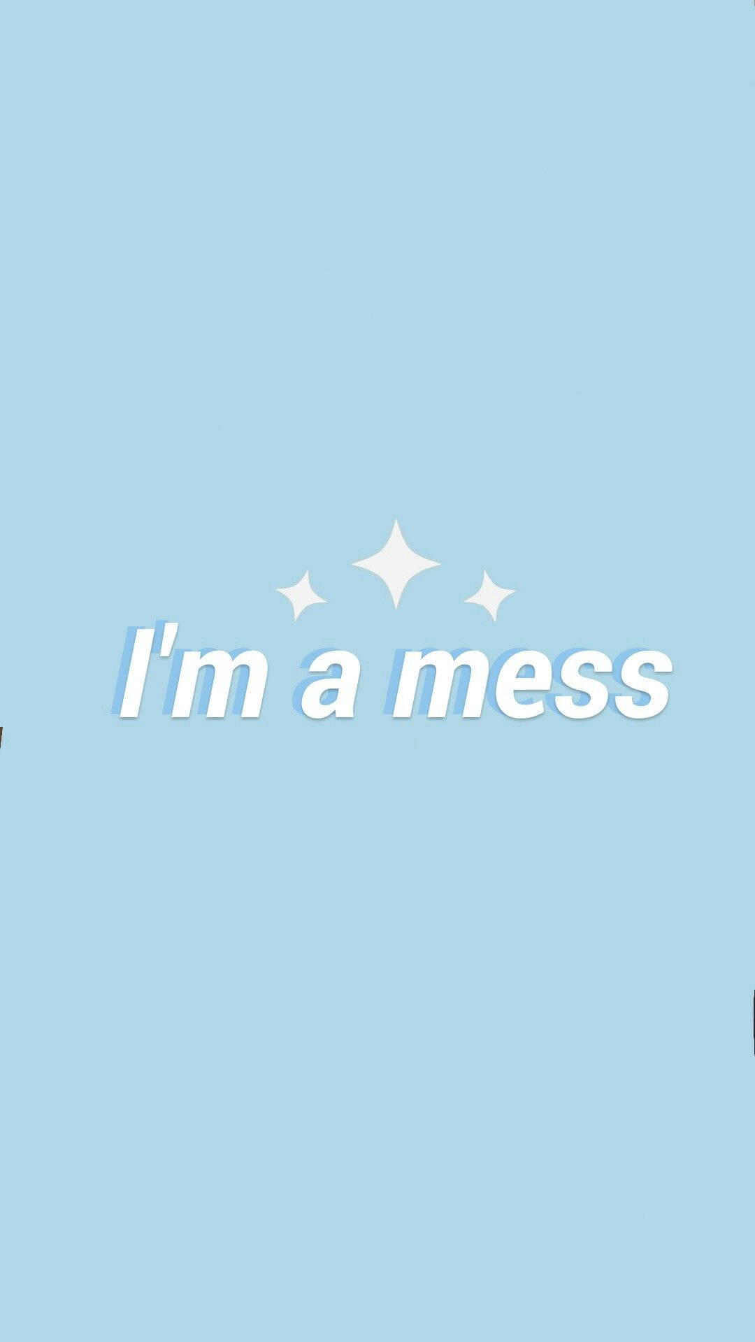 Aesthetic Baby Blue Mess Background