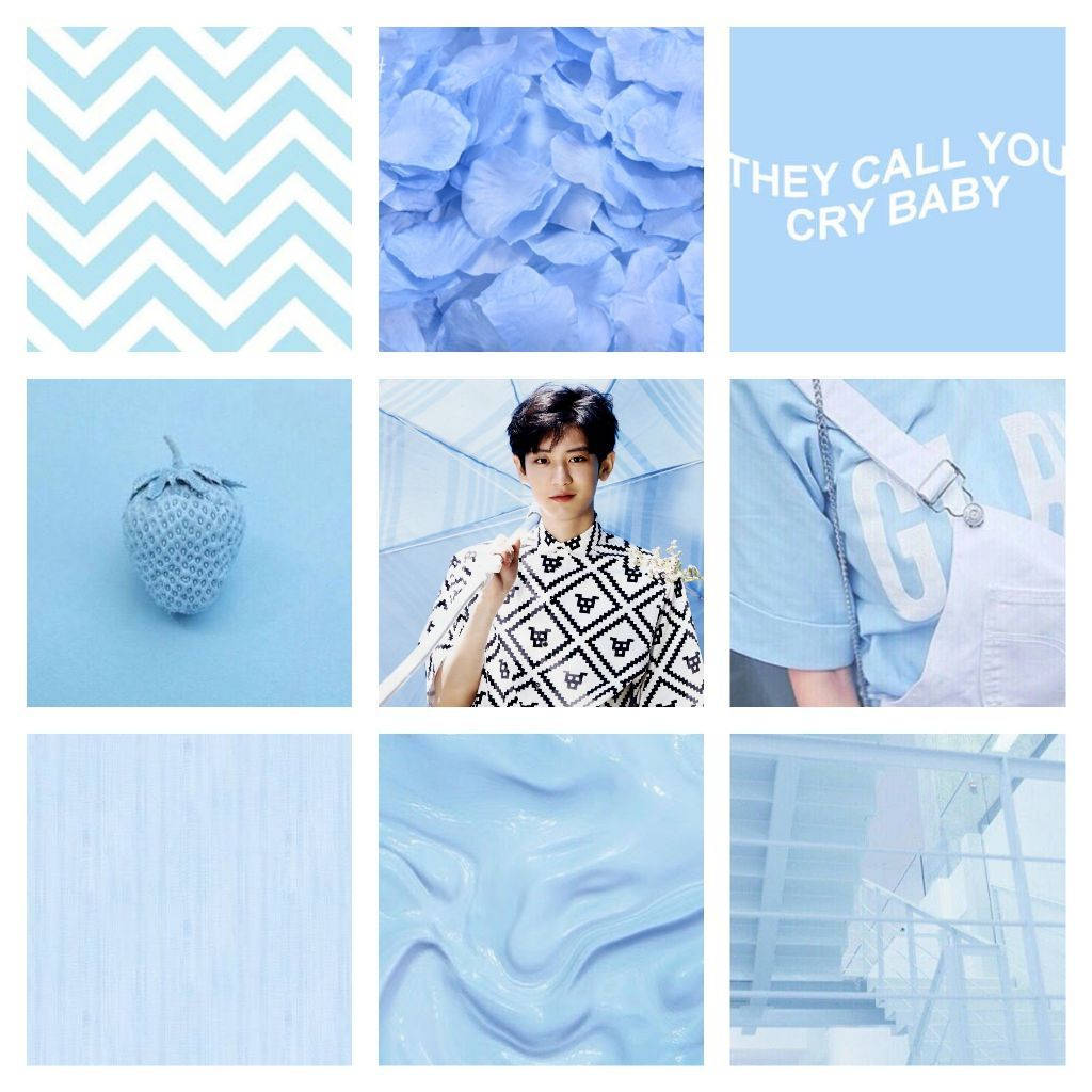 Aesthetic Baby Blue Squares