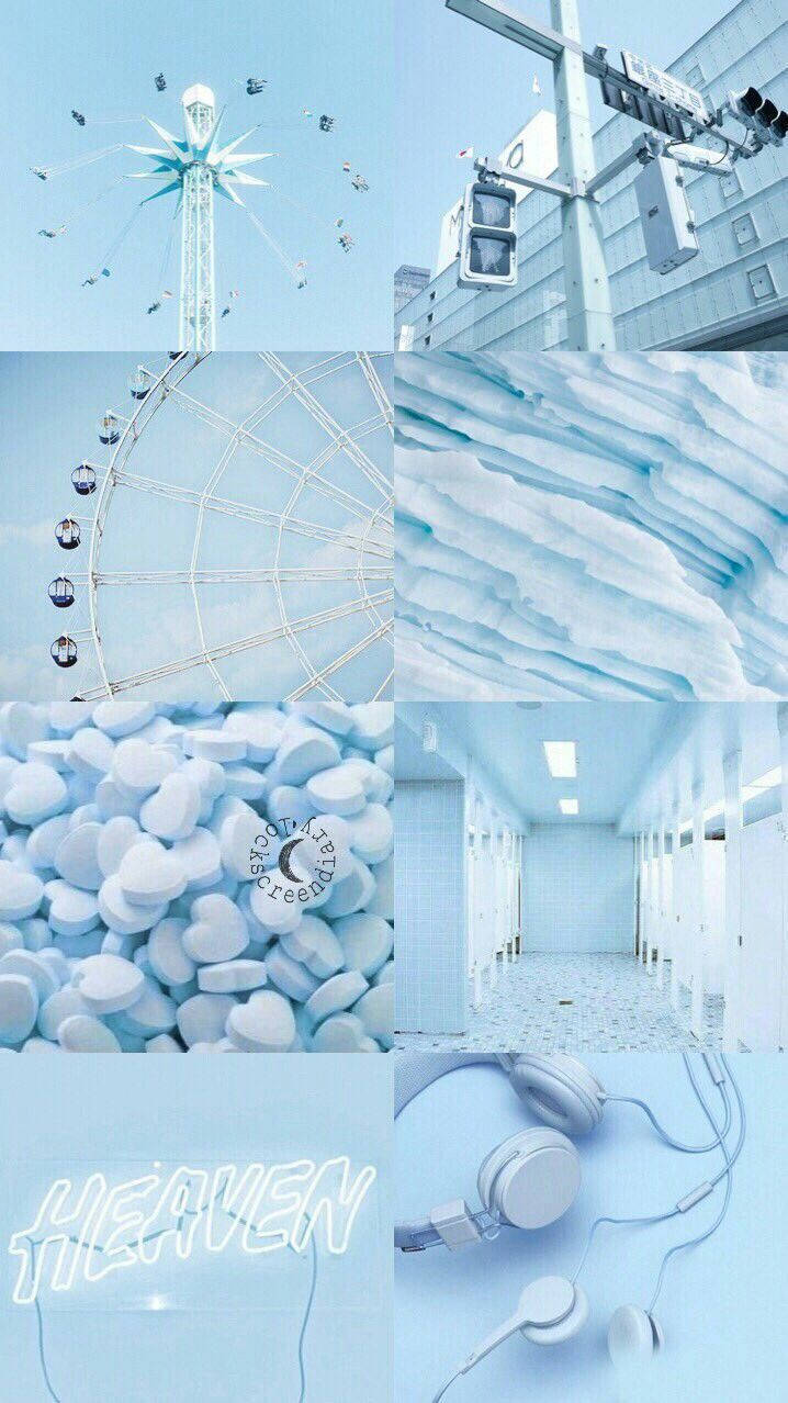 Aesthetic Baby Blue Visuals Background